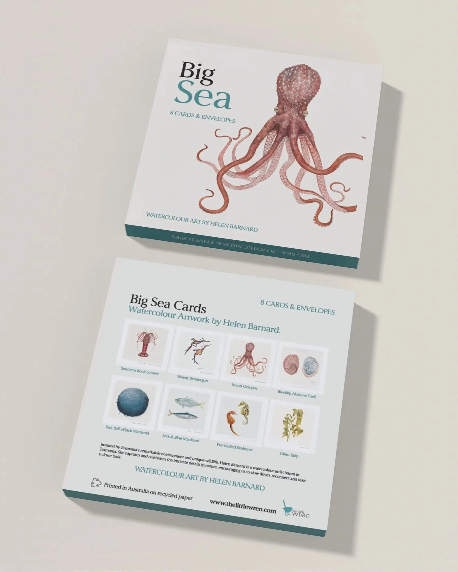 Tasmanian Marine Card Gift Box - 8 Cards and Envelopes