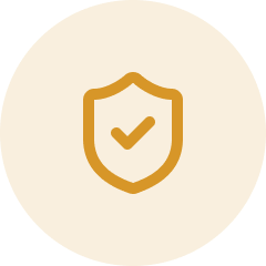 Gold medallion with a shield emblem in the center