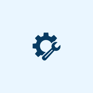 Icon of a gear and a wrench crossed over each other, representing settings or maintenance.