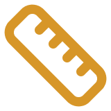 A yellow and black plastic ruler