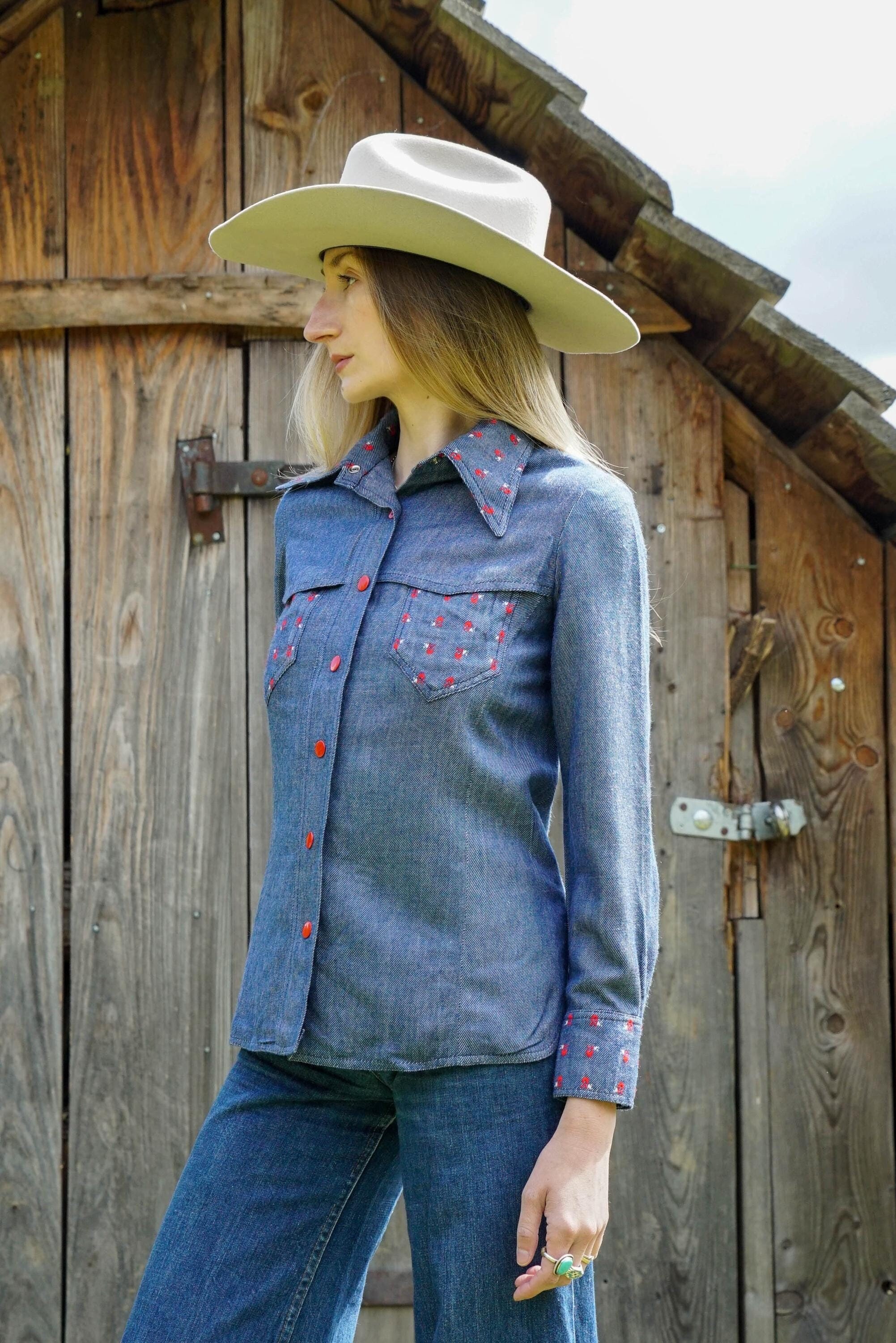 70s denim shirt