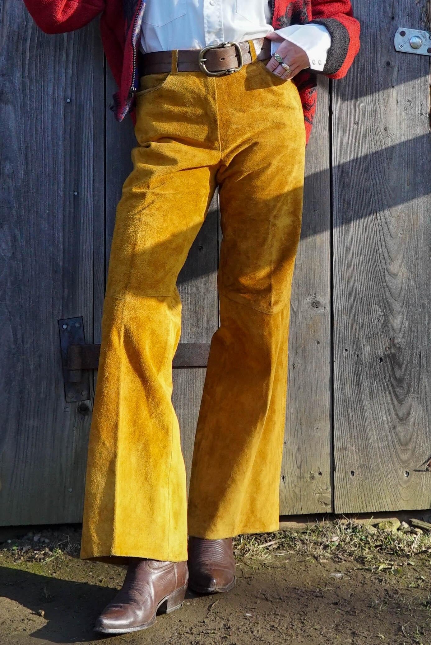 90s suede trousers