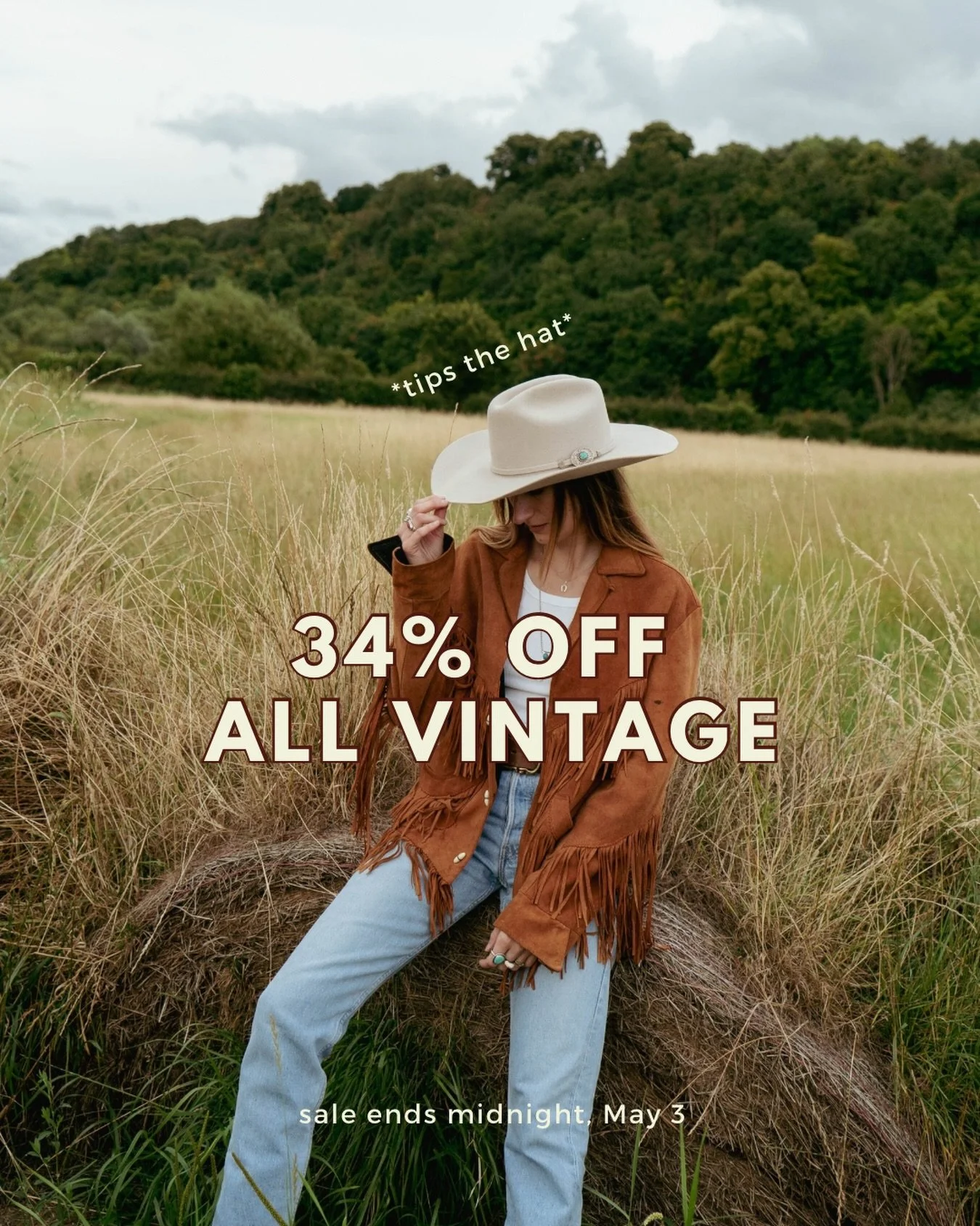 My birthday sale is now extended!

Enjoy 34% off everything until Sunday.

Orders ship May 6th 

vintagecowboy.store only