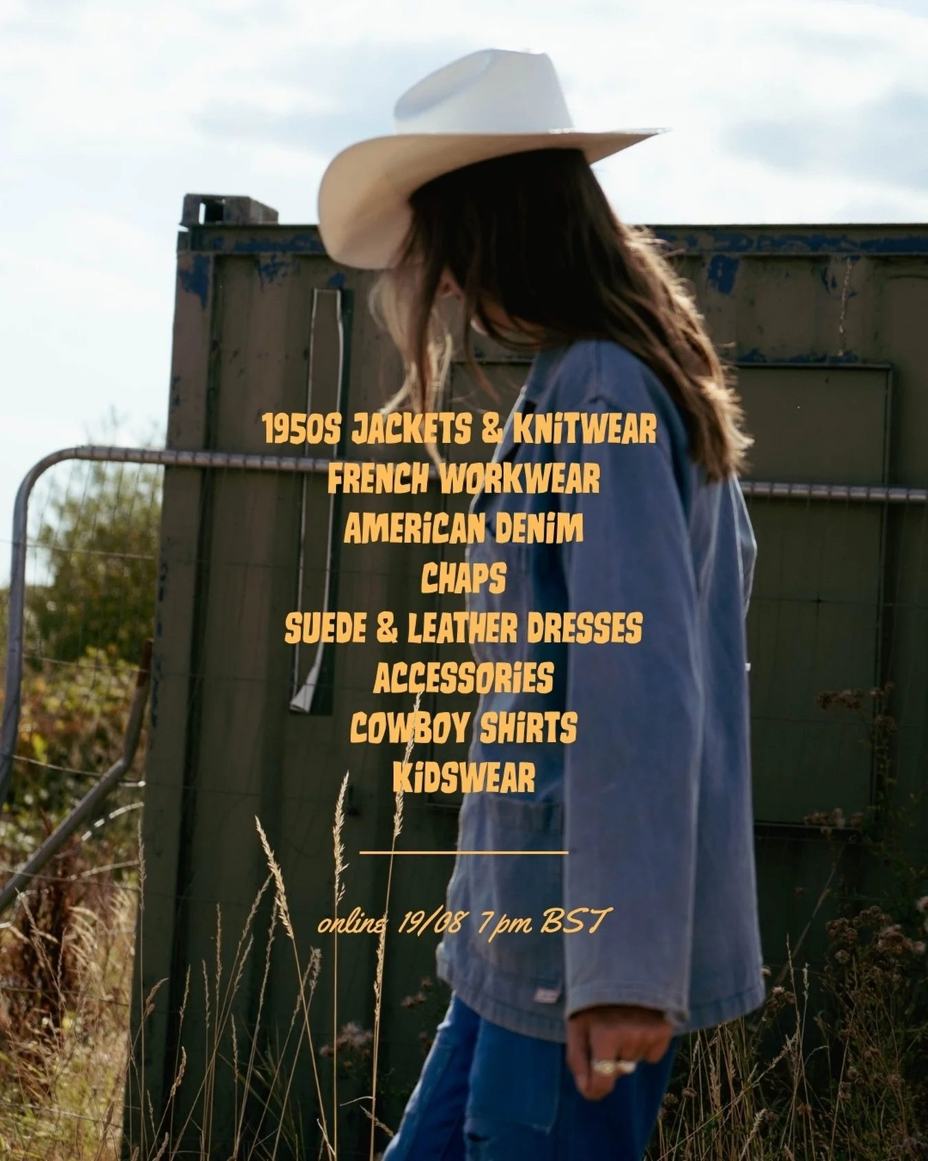 American Summer Dreaming 

New online drop 
Wednesday, August 19
7pm UK time

www.vintagecowboy.store