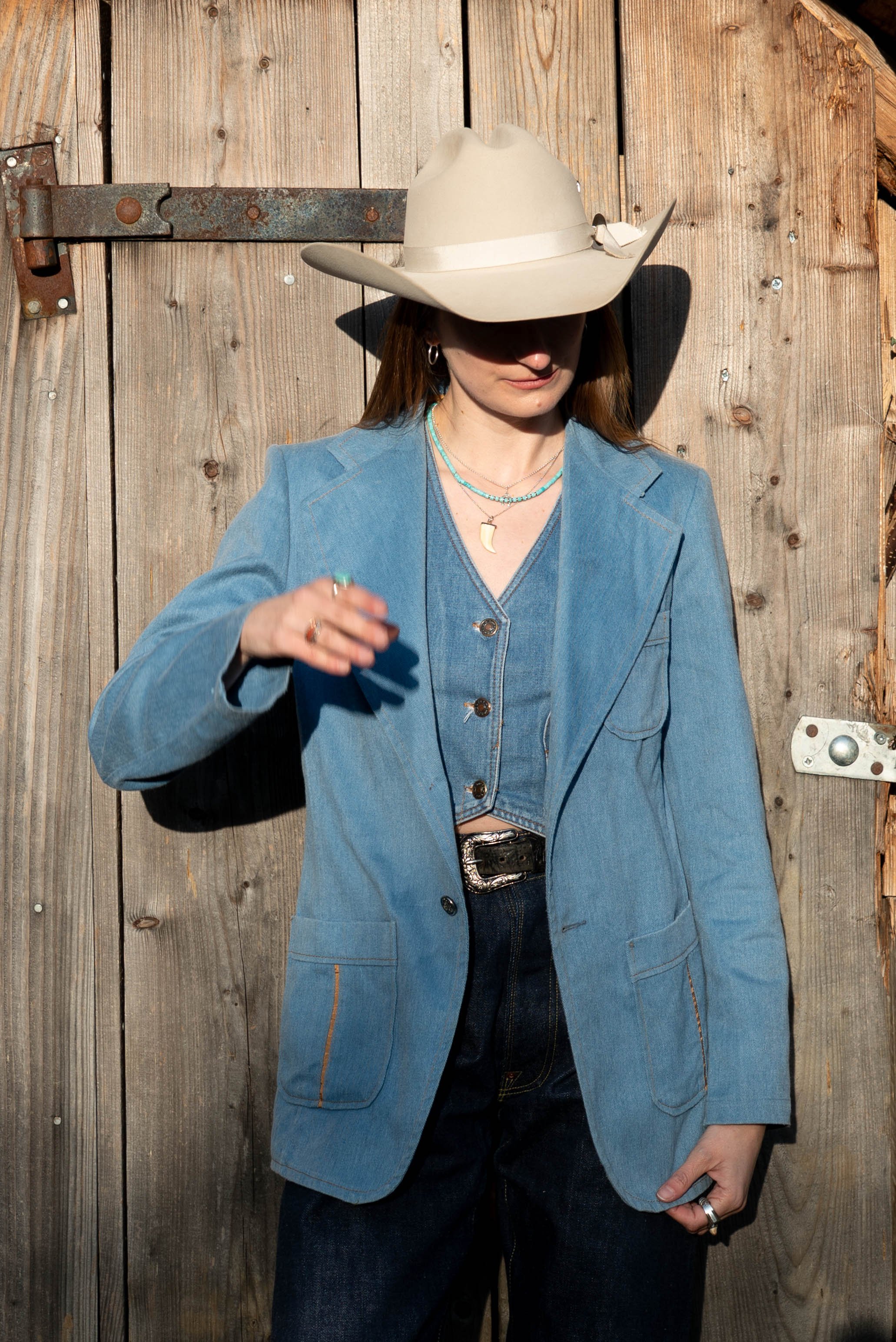 70s JC Penney denim blazer
