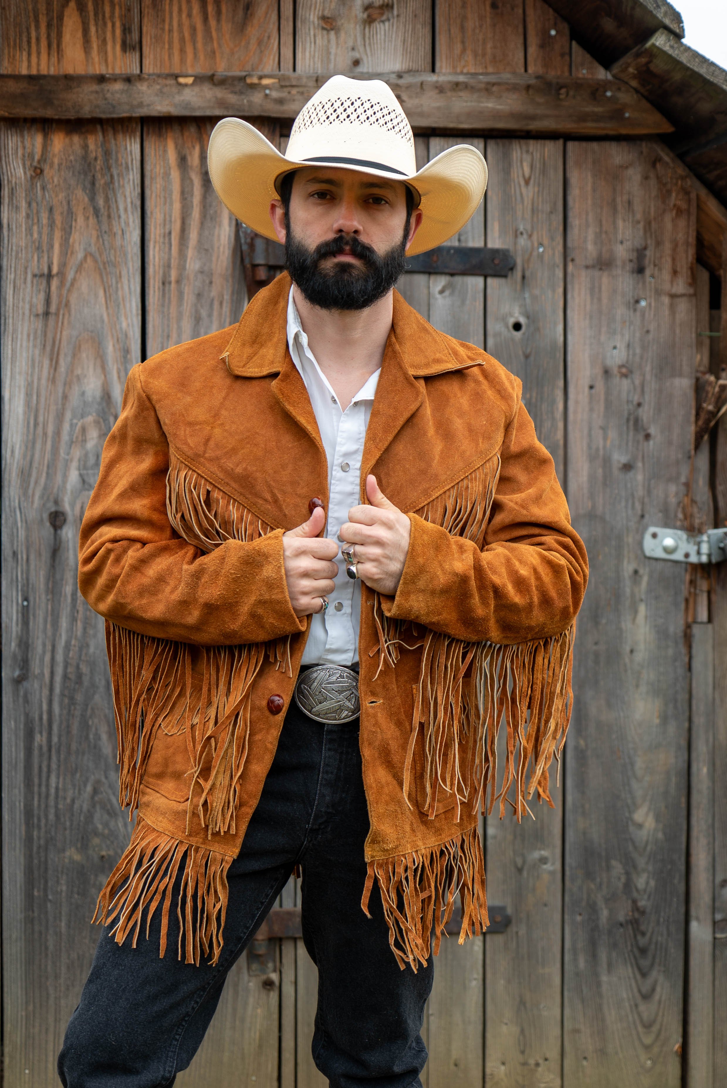 90s fringe jacket