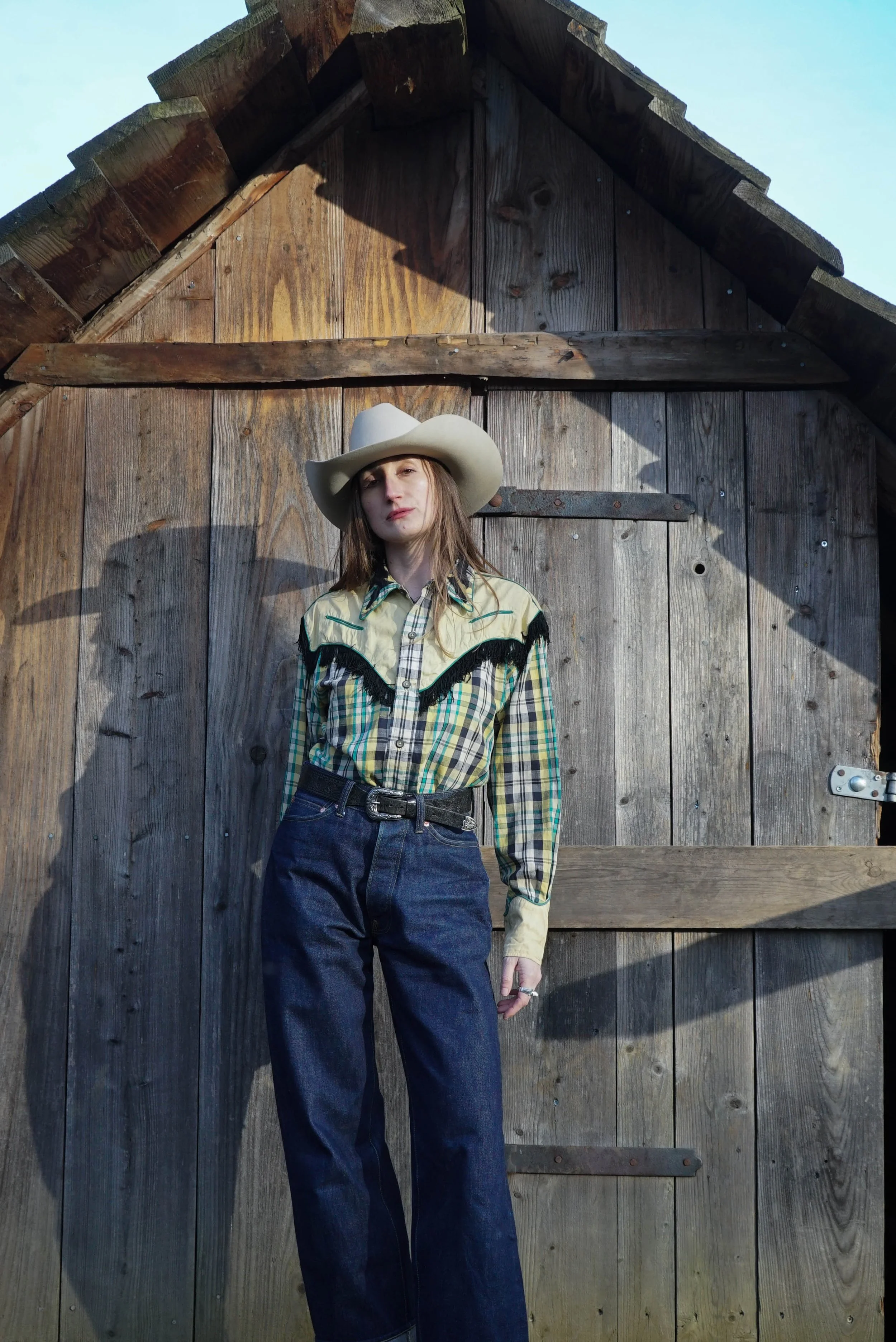 60s vintage handmade western shirt