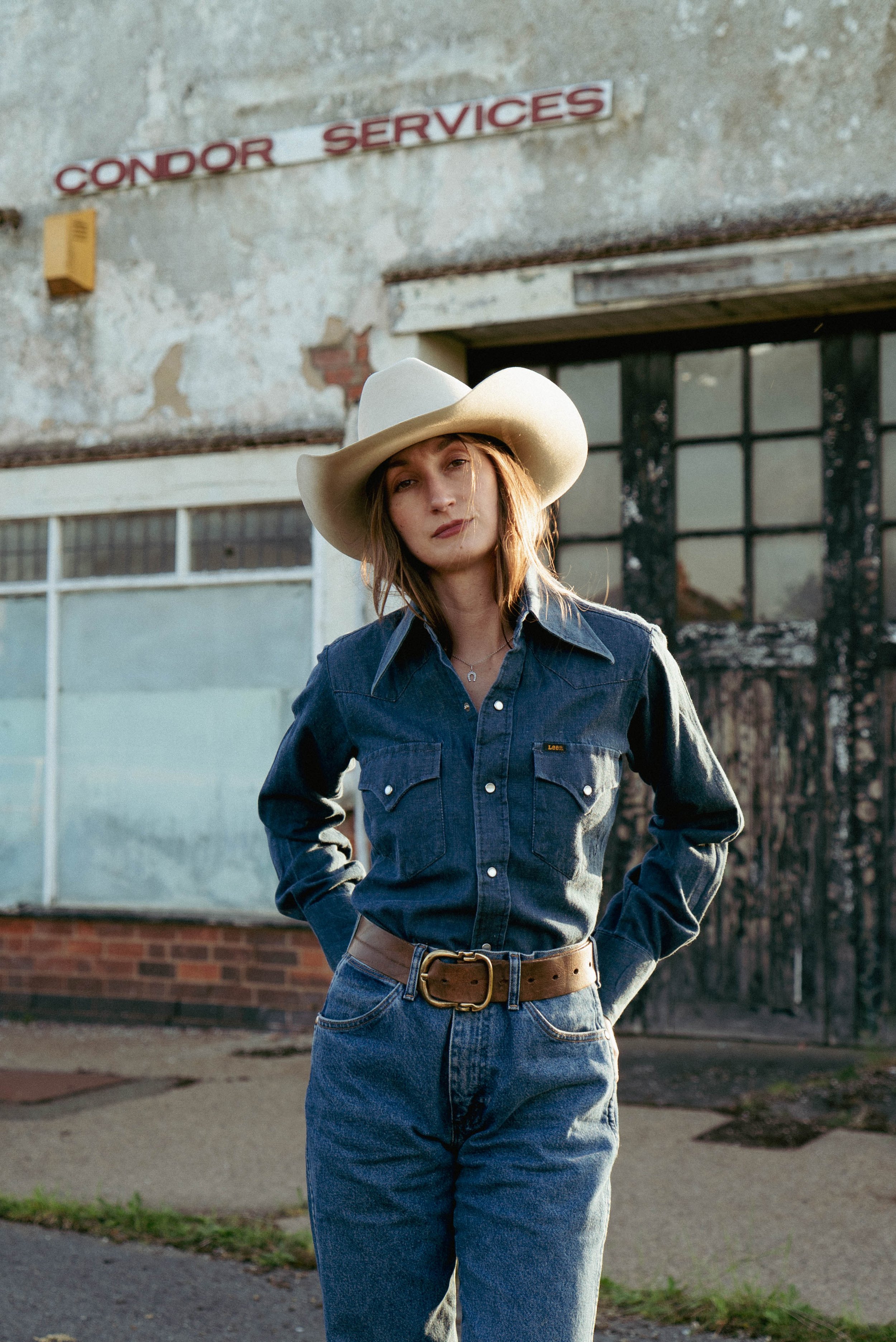70s vintage Lee denim shirt xs
