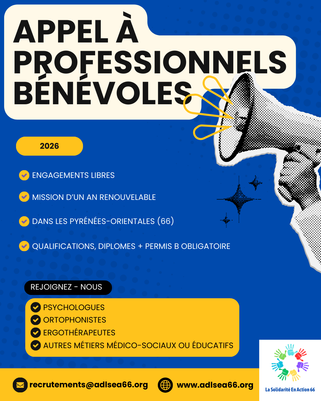 MISSION BÉNÉVOLE À POURVOIR APPEL À PROFESSIONNEL(LE)S BÉNÉVOLE(S) PARTENAIRE(S) (Orthophonistes – Psychologues – Ergothérapeutes – Autres professionnels)