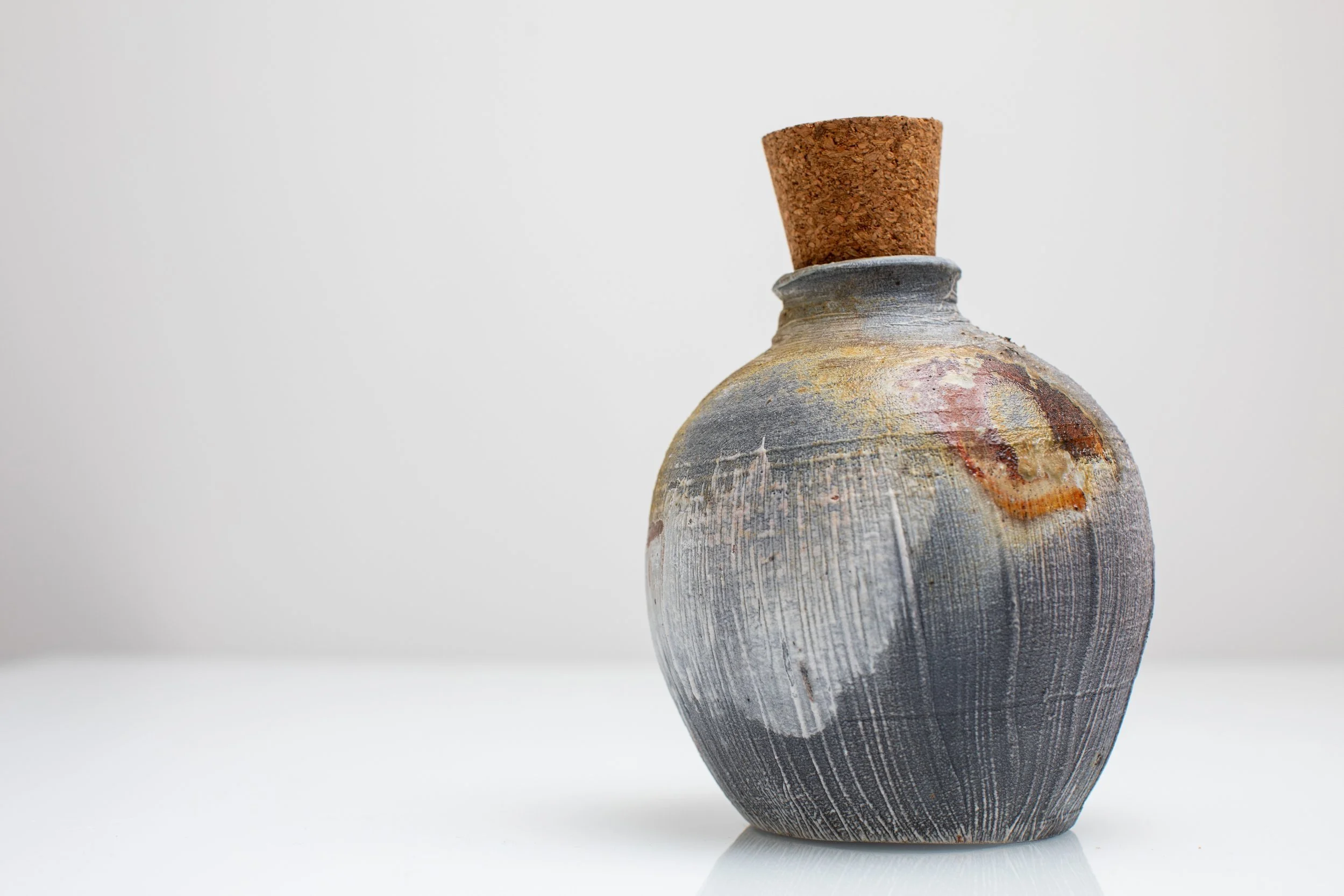 melon skin cork bottle