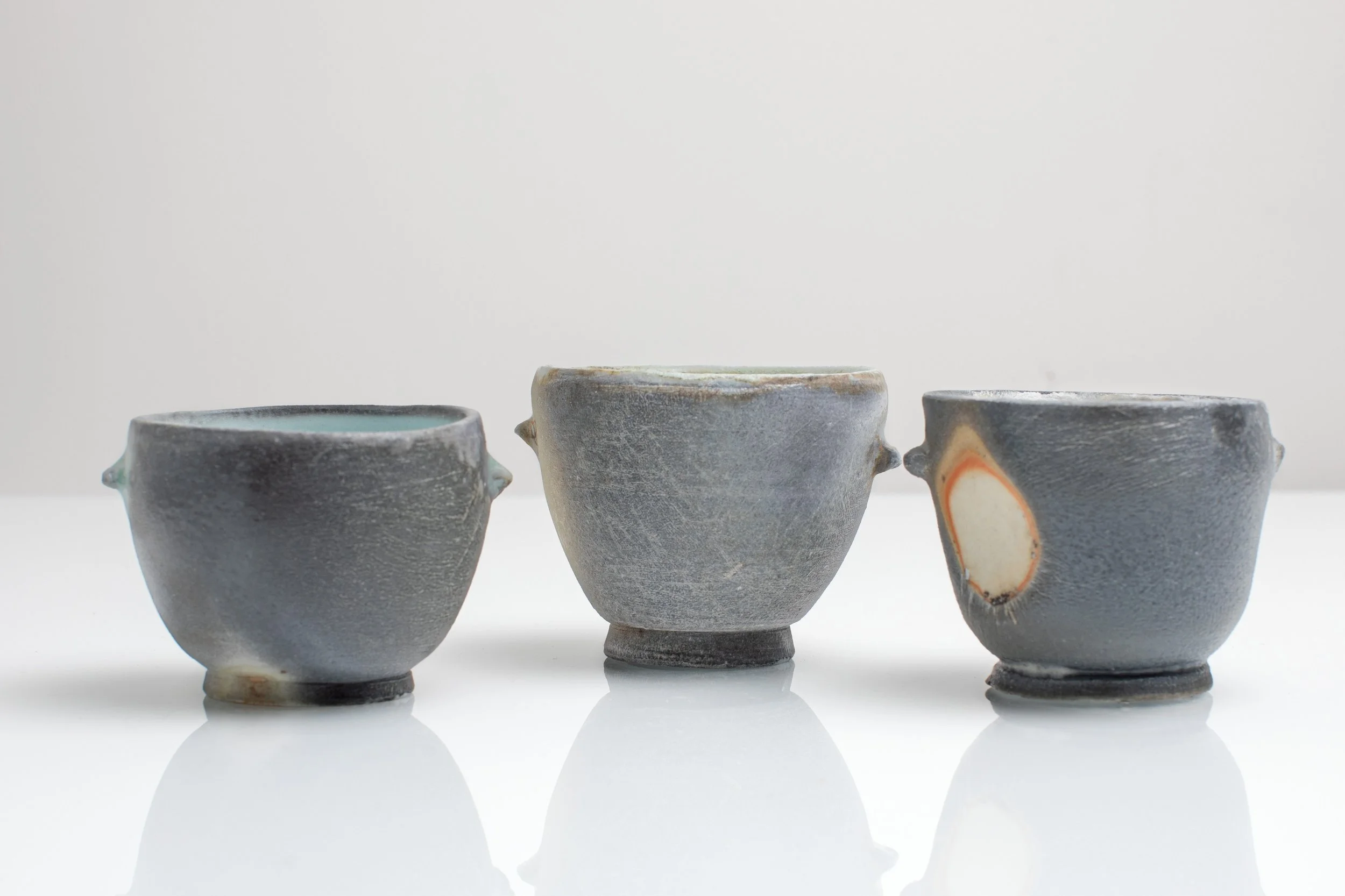 teacups with celadon