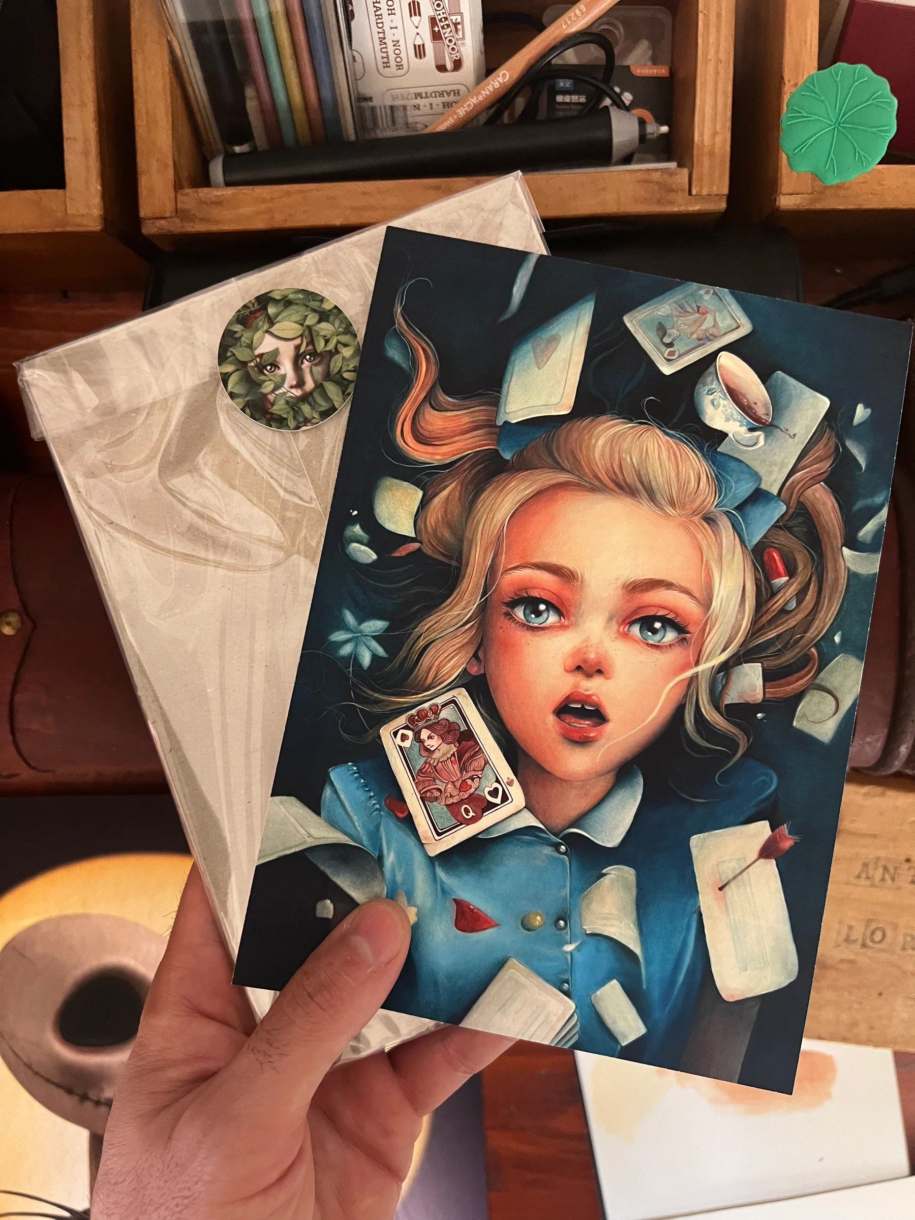 Miniprint Alicia entre cartas