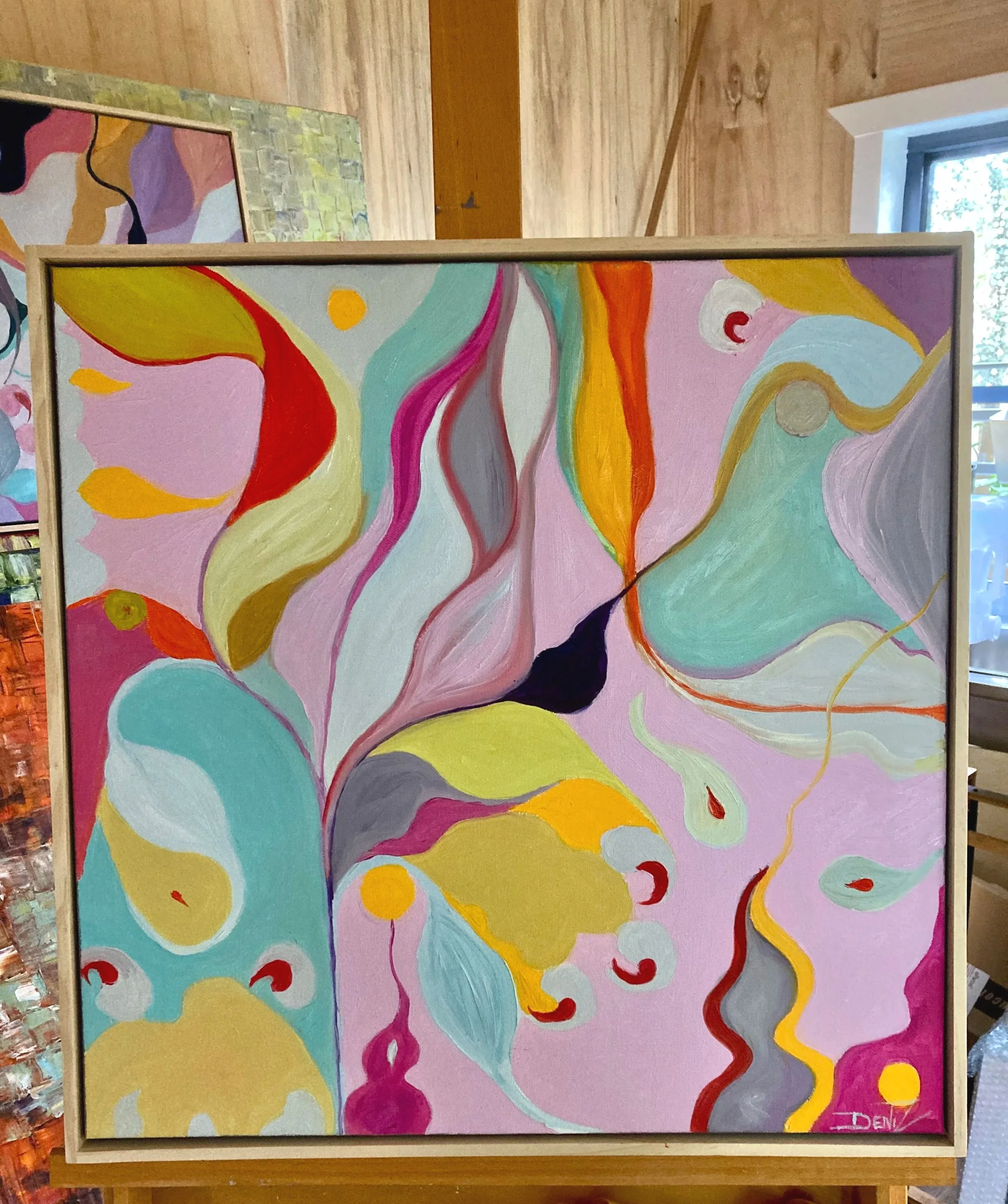 Jungle Juice.    Oil on Canvas.  500 x 500mm