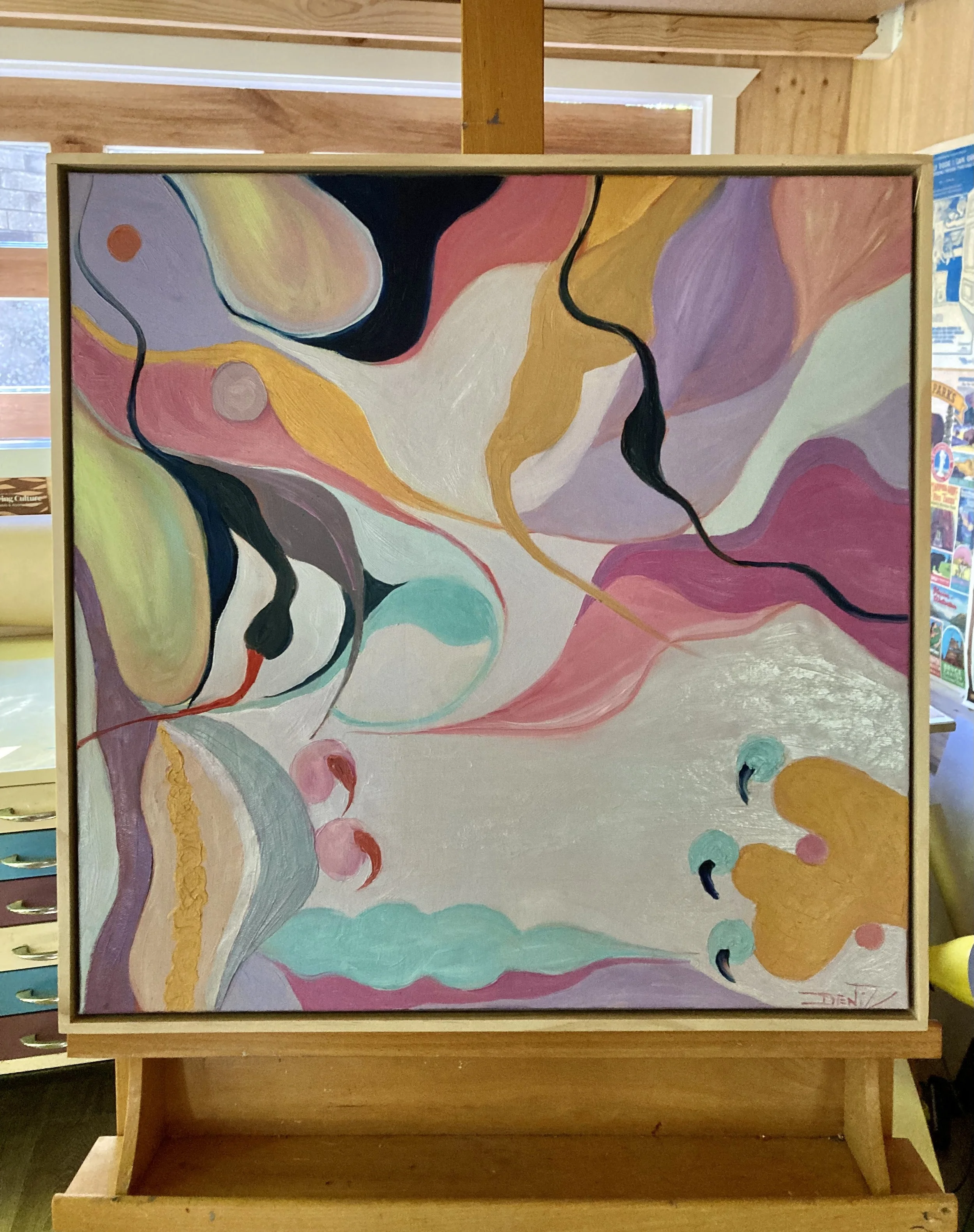 Jungle Juice 2 500mm x 500mm Oil on Canvas.