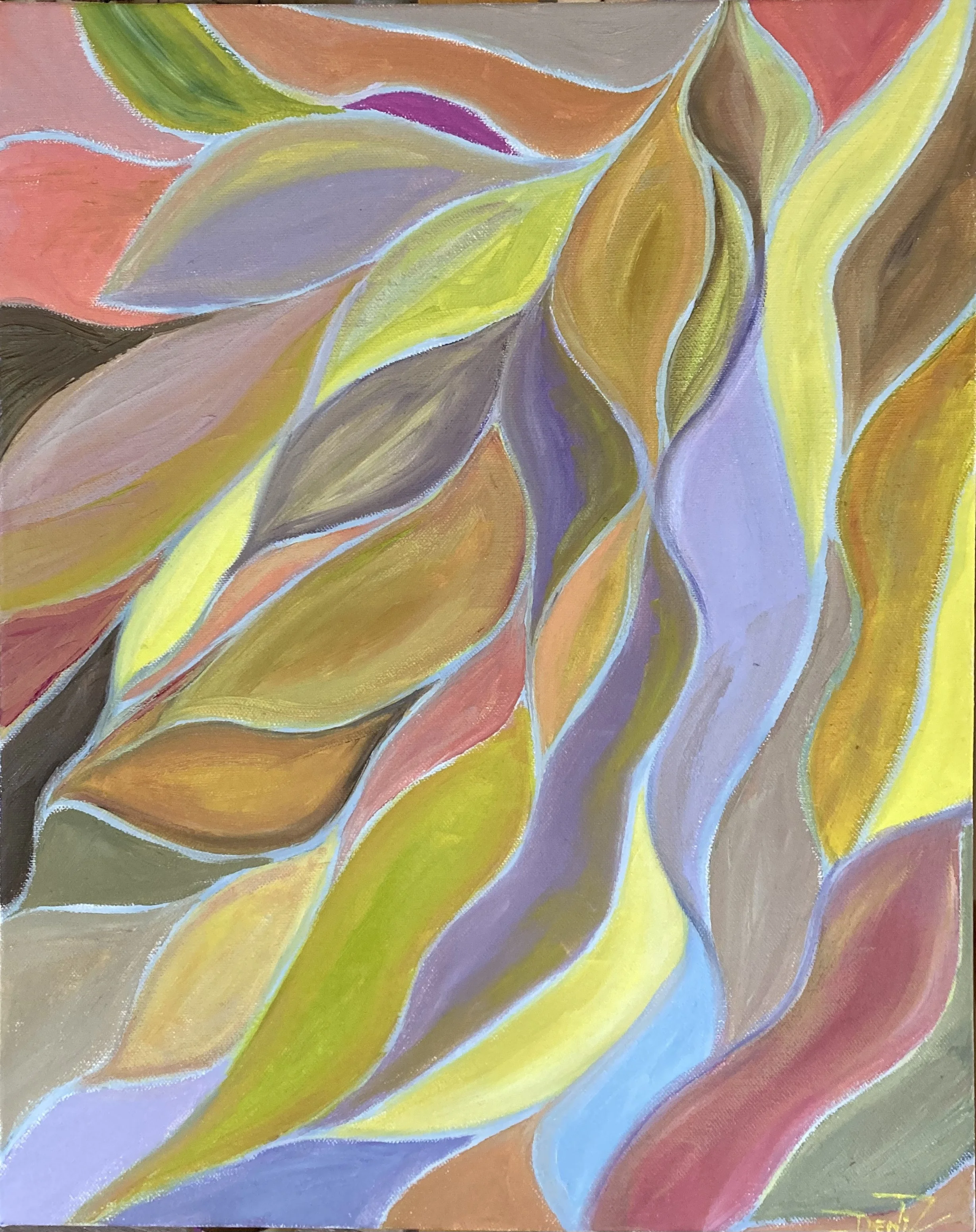 Soft Leaf.   Oil on Canvas.