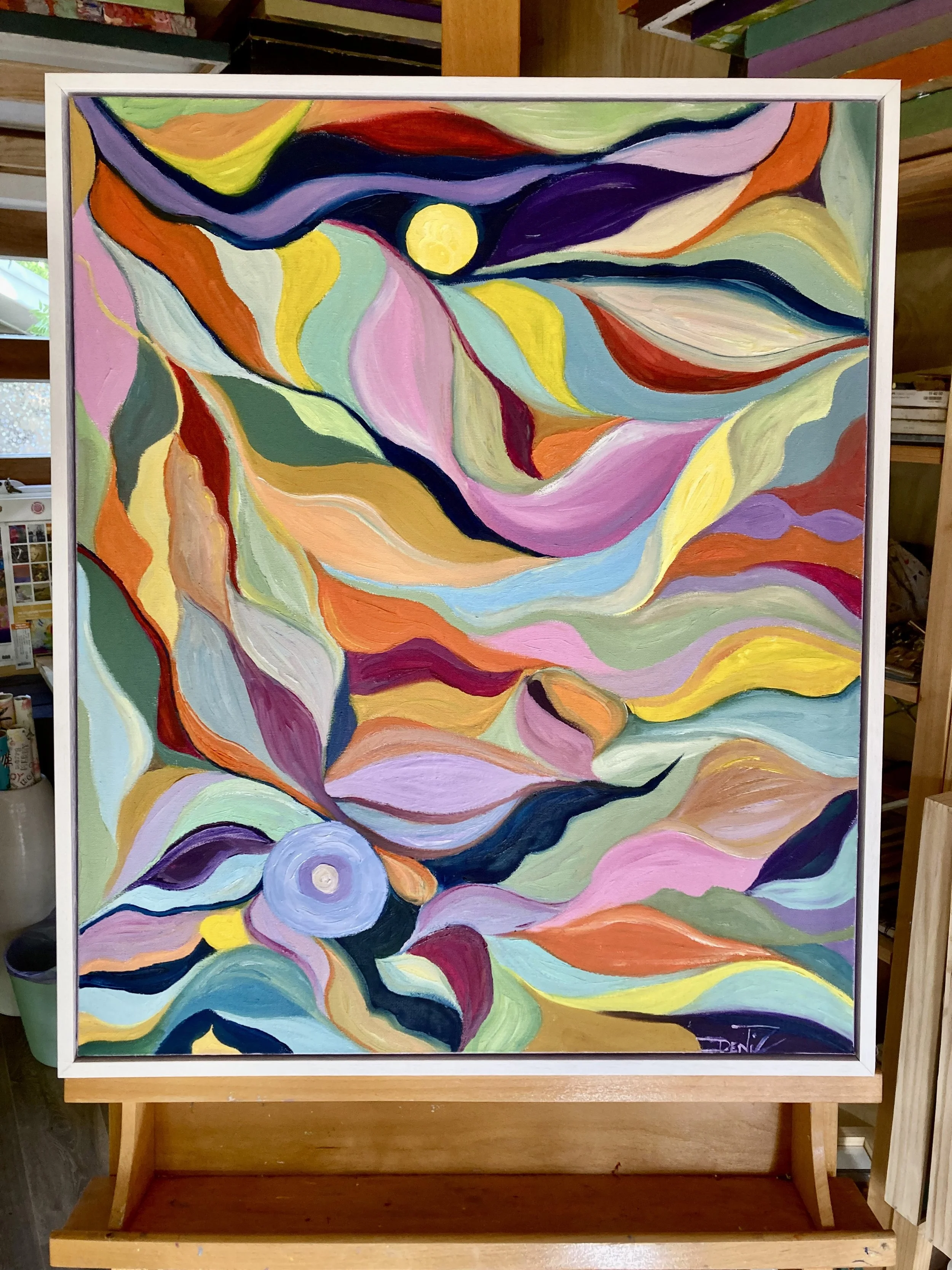 Night Garden.   600mm x500mm Oil Painting