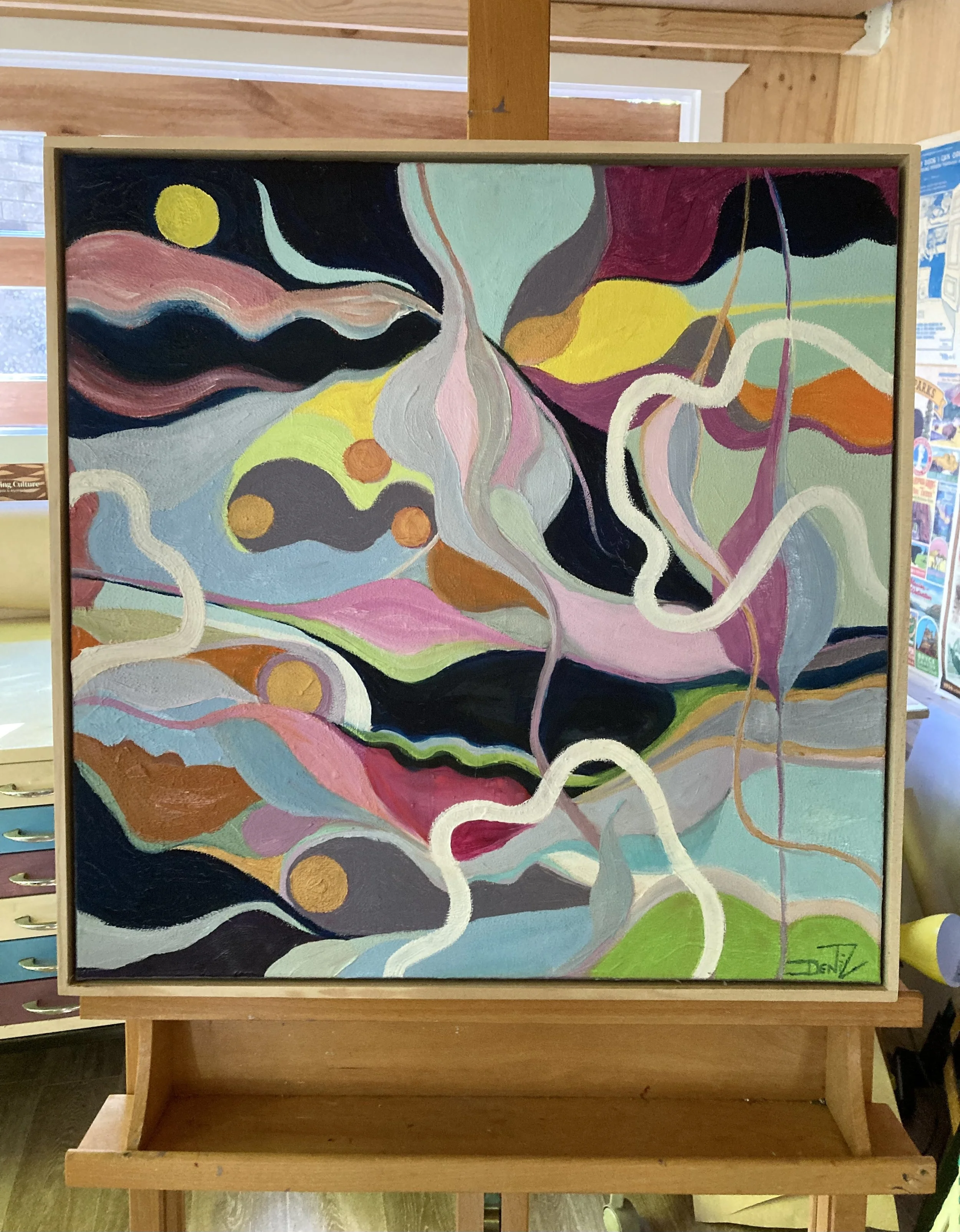 Rivers. 500mm x500mm Oil on Canvas.