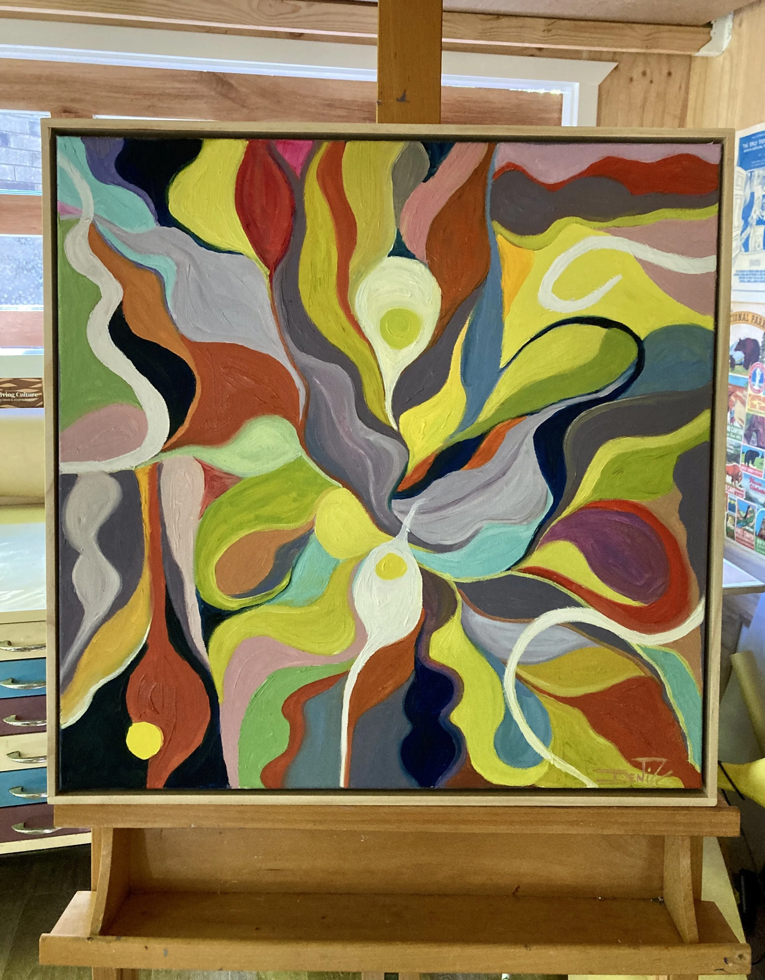 Lilies 500mm x 500mm Oil on Canvas.