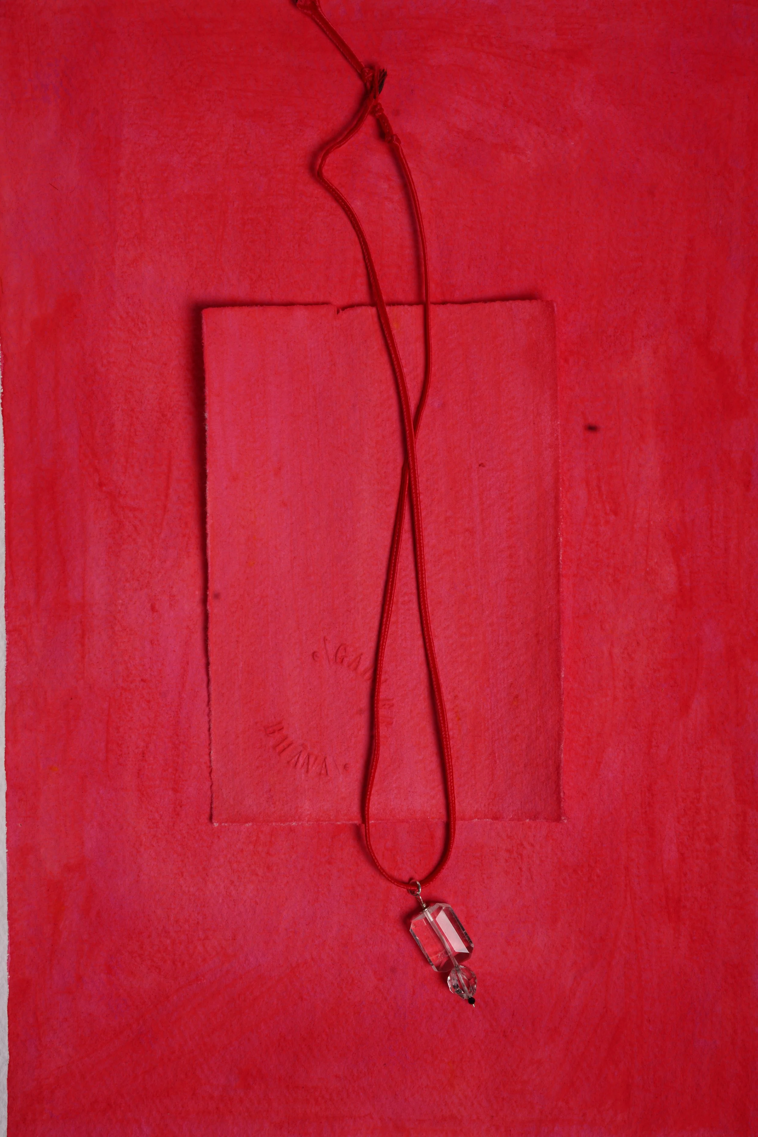 Quartz, Herkimer & Spinel Pendant in Sterling Silver