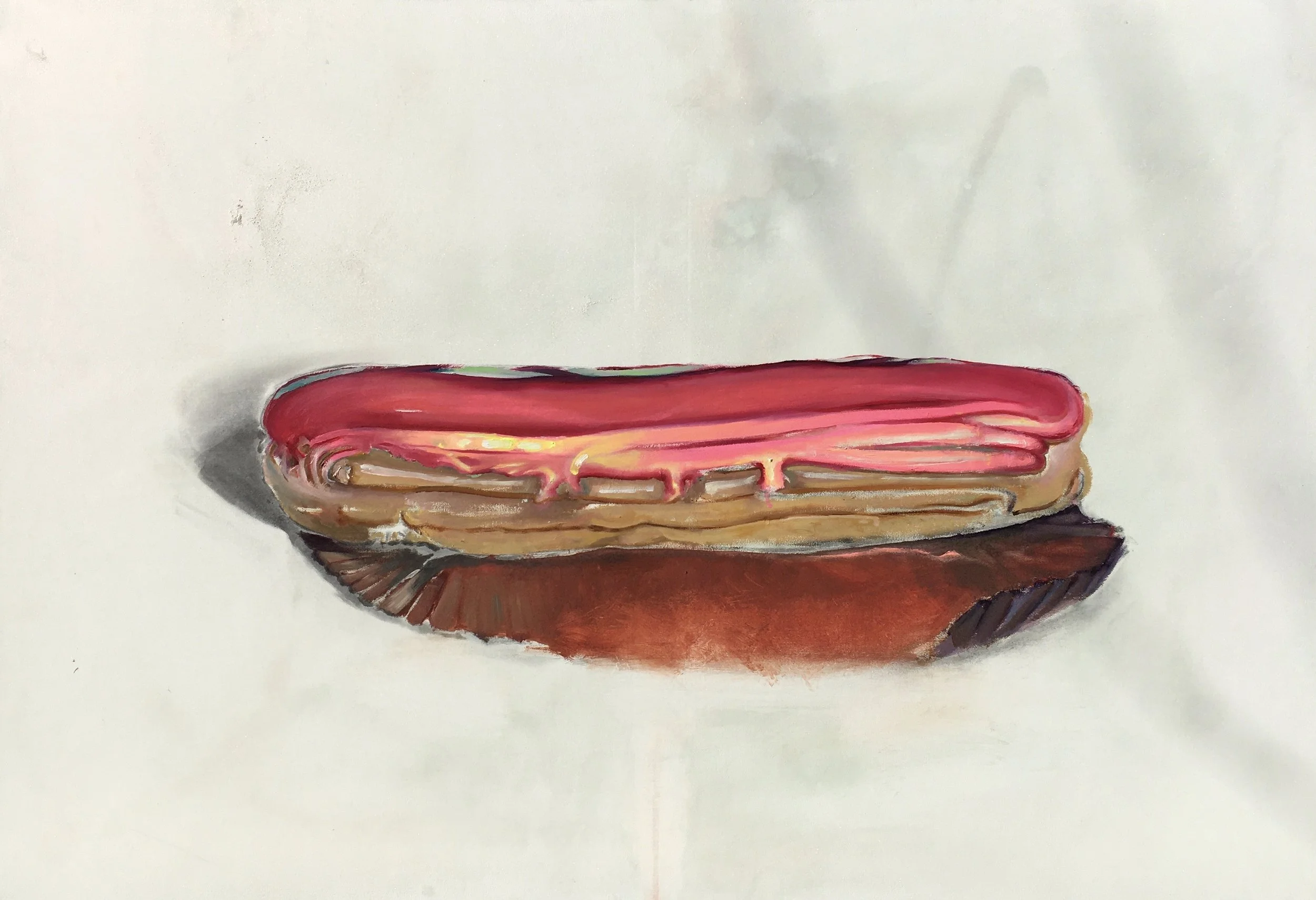 Pink. Huile, pigment et fusain sur toile, 130 x 90 cm © Araso 2021