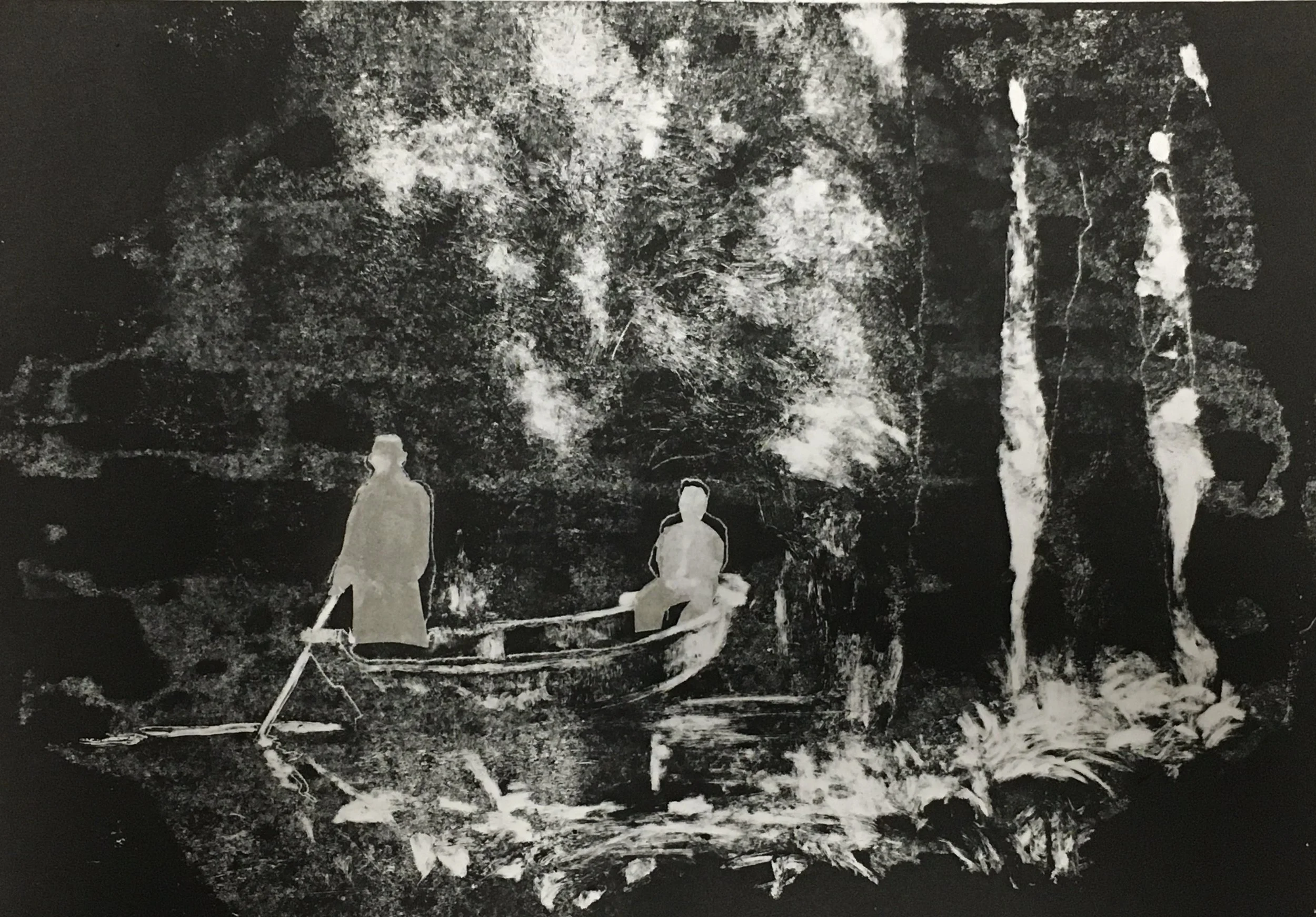Ouverture V. Monotype sur papier 30 x 42 cm © Araso 2025 