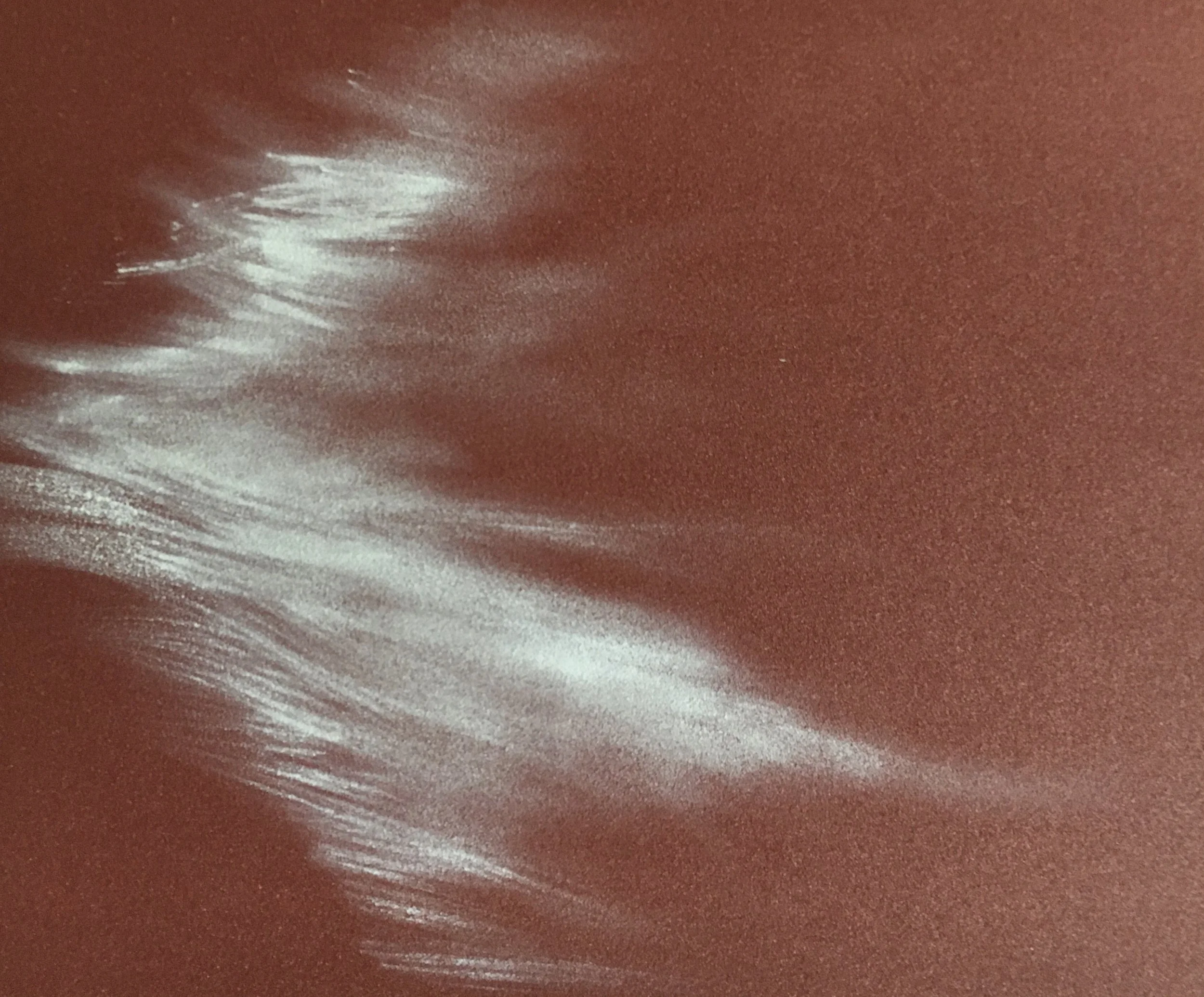 Nuage I, huile sur papier de verre, 23 x 28 cm © Araso 2023