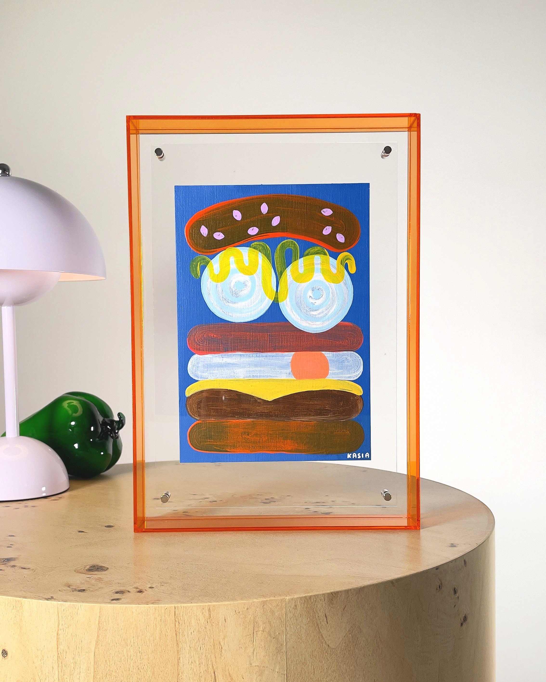 Get Crackin' Burger Painting / Framed