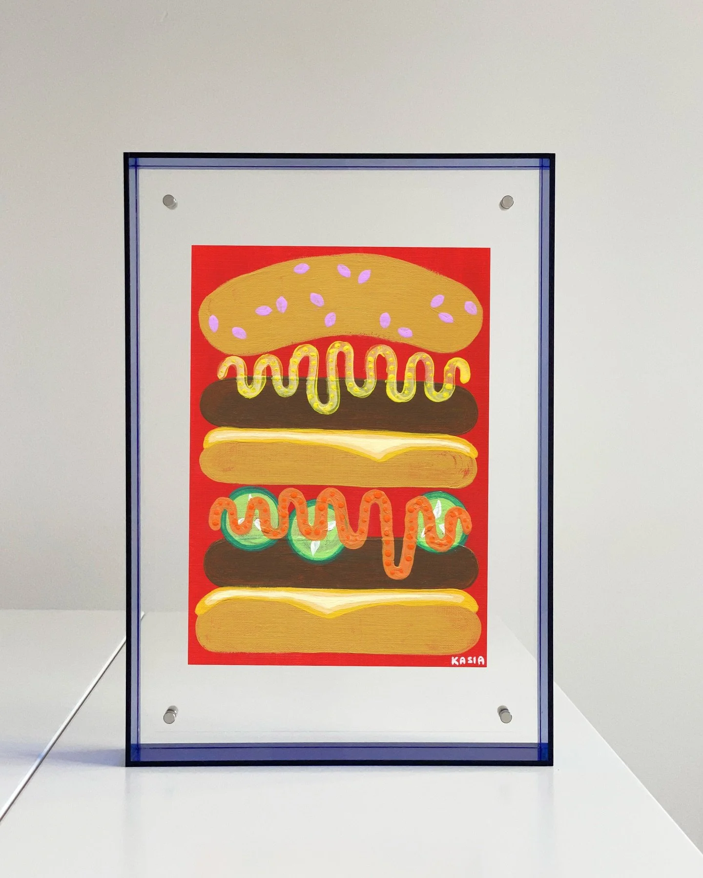 I know what you&rsquo;re thinking&hellip; How is she still selling burger paintings? The foodies have spoken &amp; they want what they want! 🍔🔥

The Fast Lane 
Acrylic on 290gsm canvas paper
Artwork is 14.8 cm &times; 21 cm
2025
SOLD