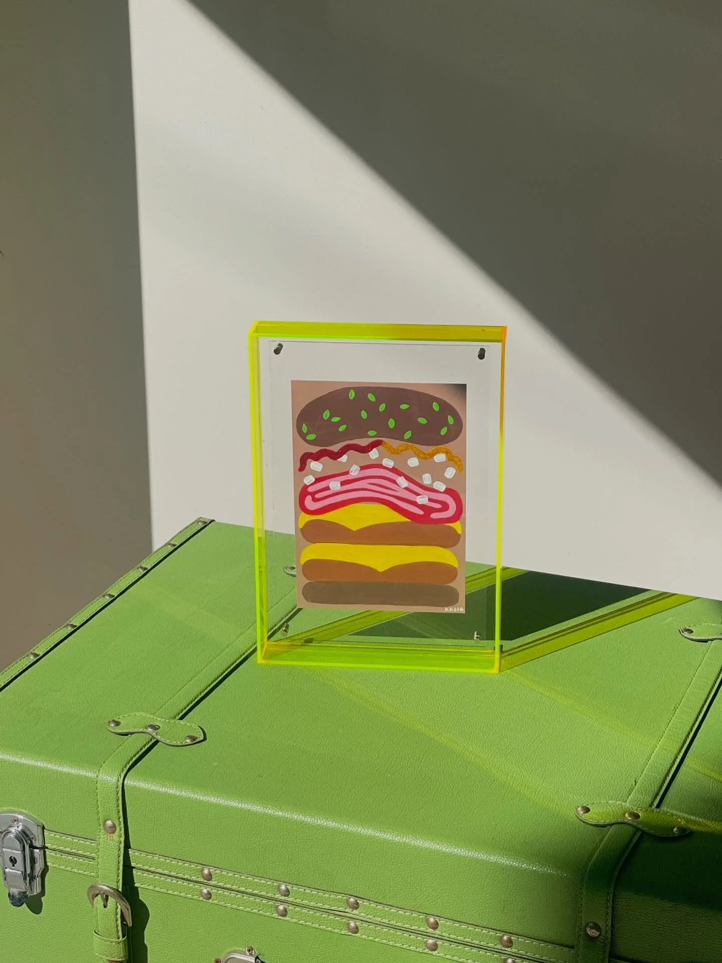 Rise &amp; Dine Burger 🥓☀️ SOLD at the @voluptuary_hq Art Grocery Store Pop-up which is now finished! Thankyou to everyone who bought an artwork and thankyou @voluptuary_ceramics for putting together this event! 💗