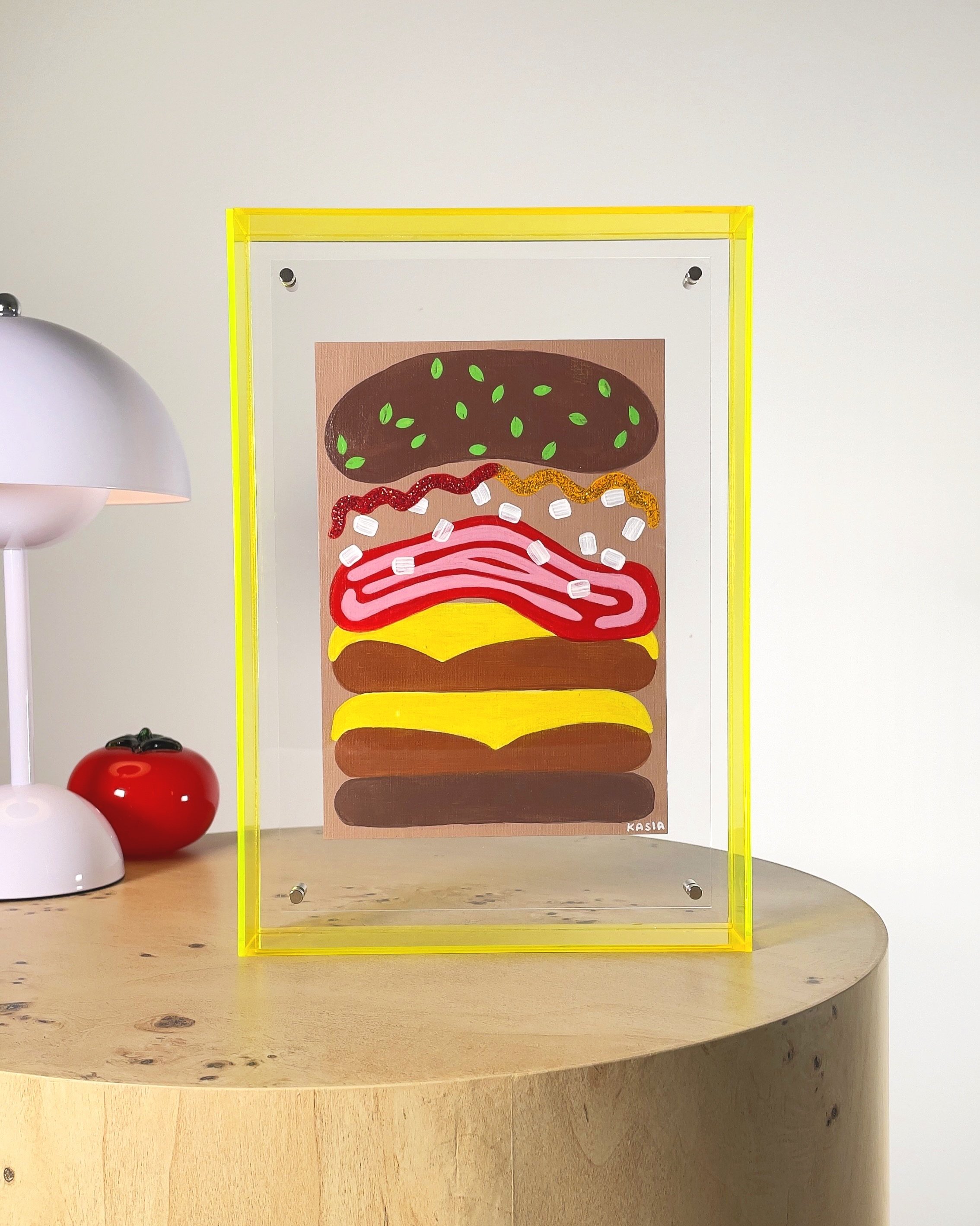 Rise & Dine Burger Painting / Framed