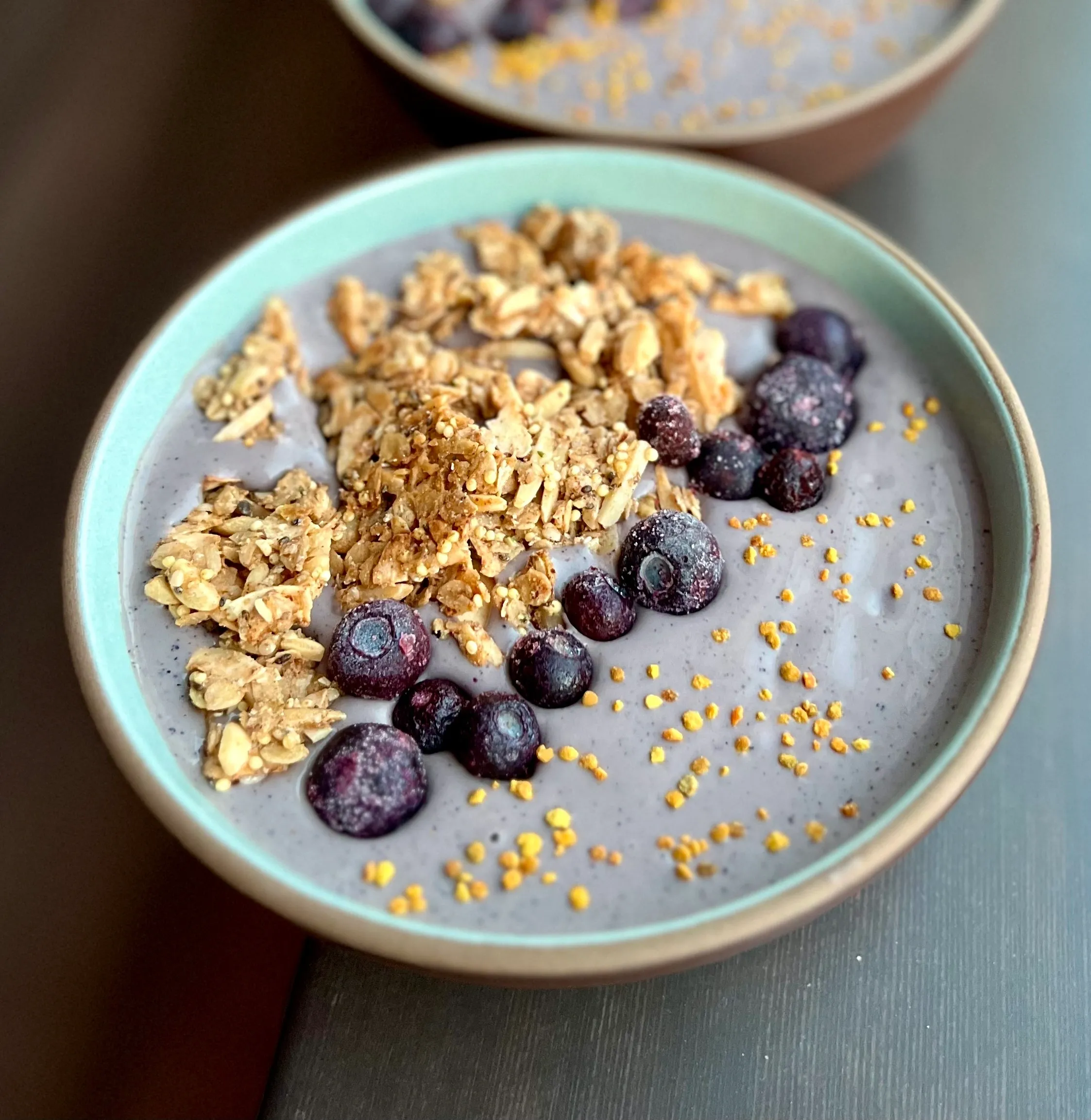 High-Protein Blueberry Smoothie Bowls