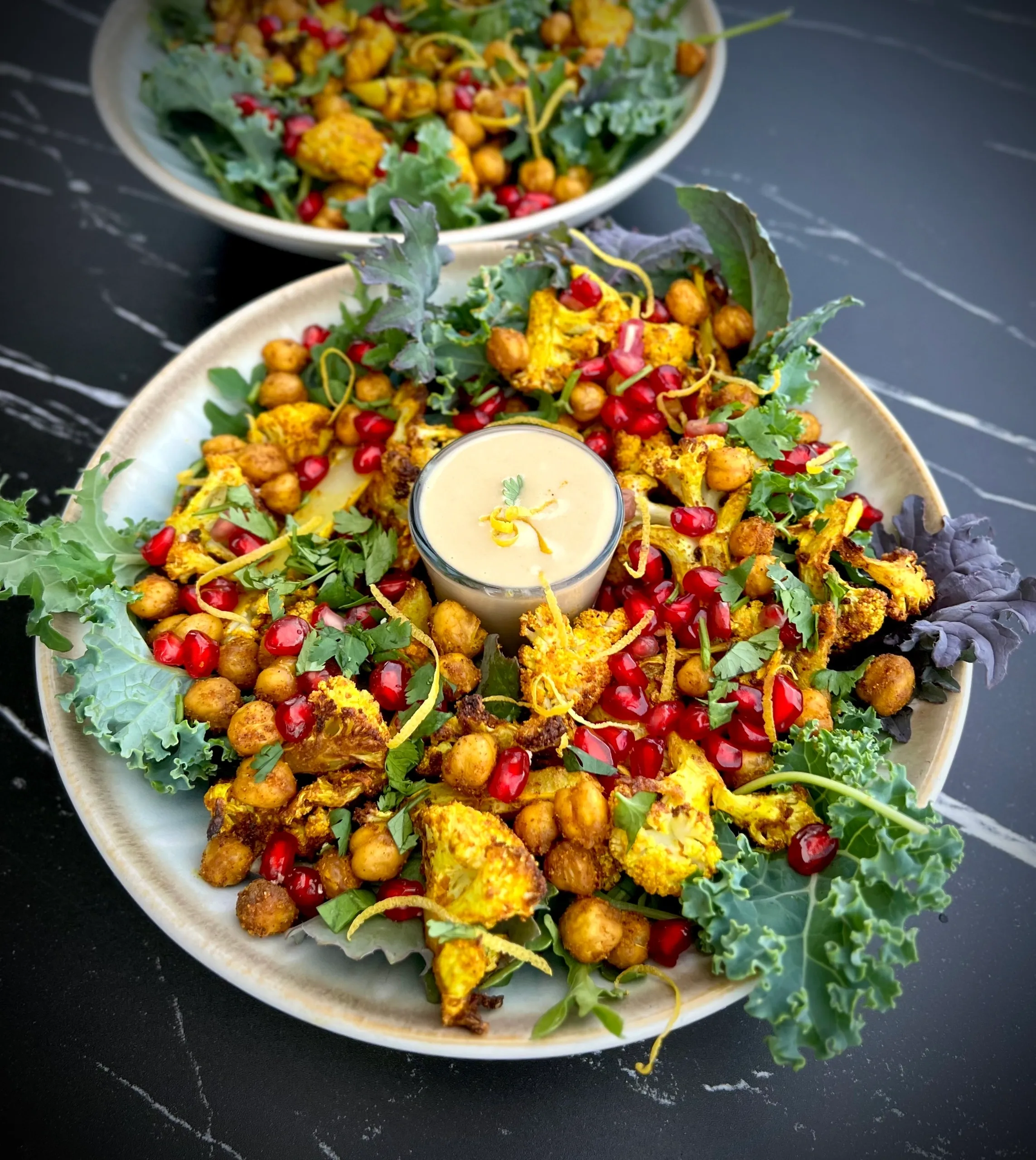 Golden Roasted Cauliflower & Chickpea Salad
