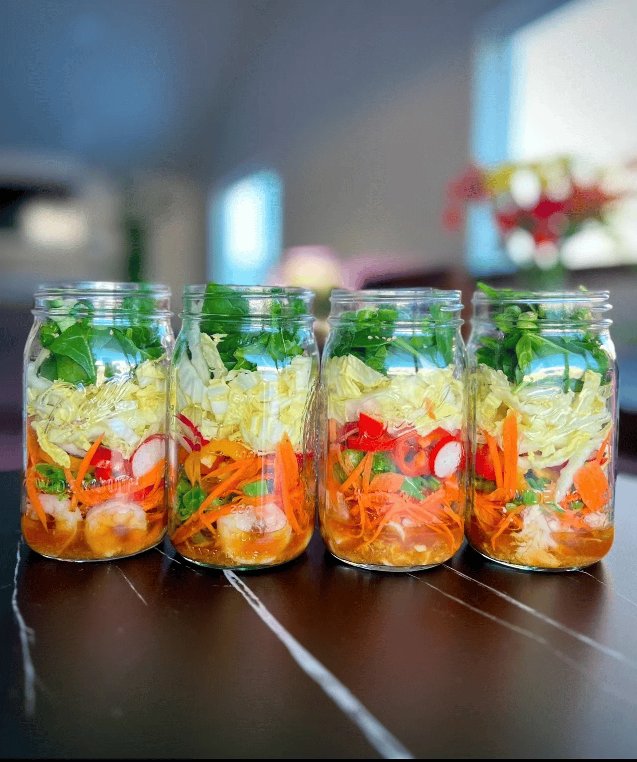 Asian Inspired Salad Jars