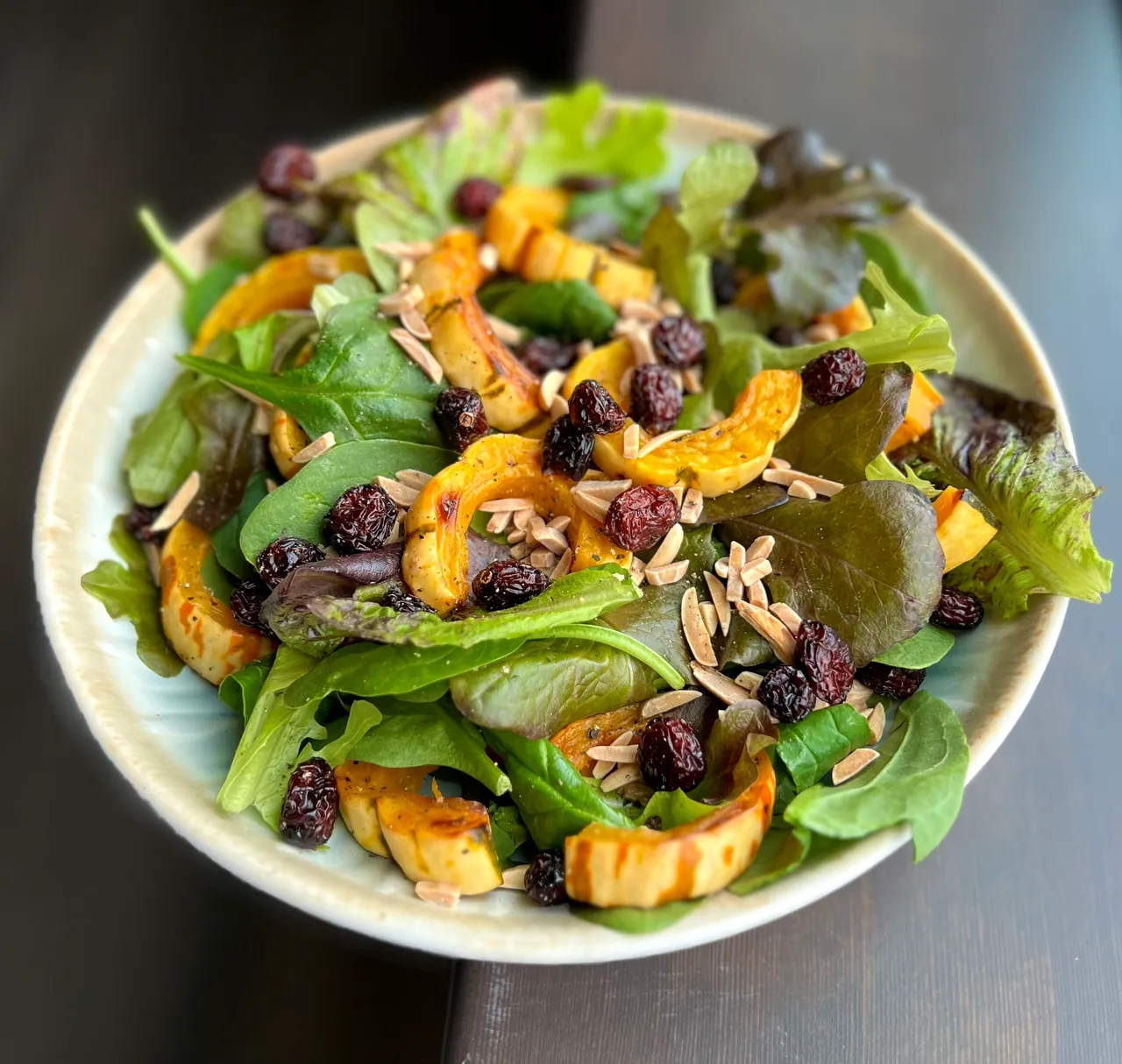 Autumn Salad with Roasted Delicata Squash