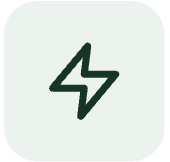 Simple black lightning bolt icon on a light gray background