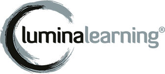 Lumina Learning logo with circular brushstroke and text