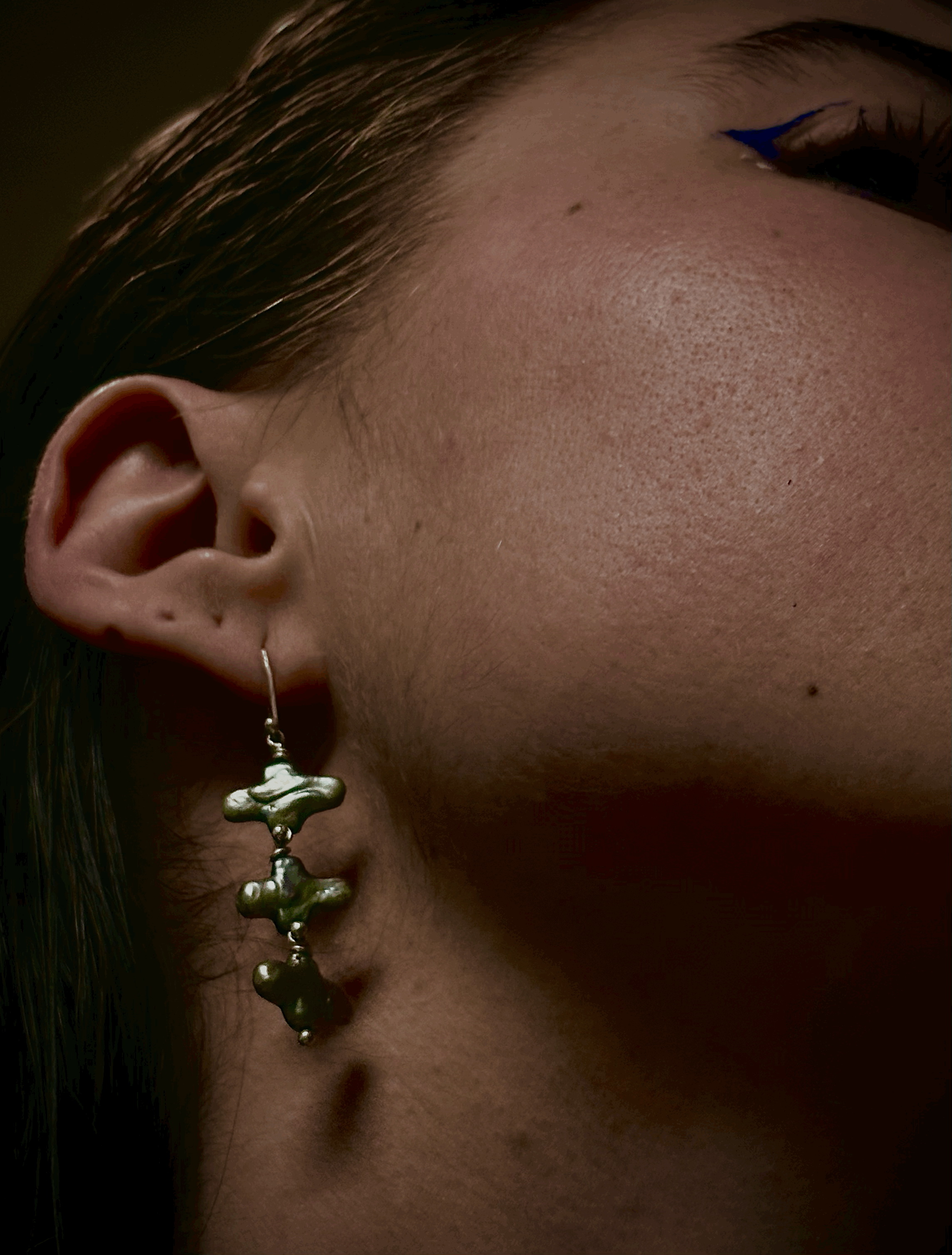 CROSS PEARL EARRINGS