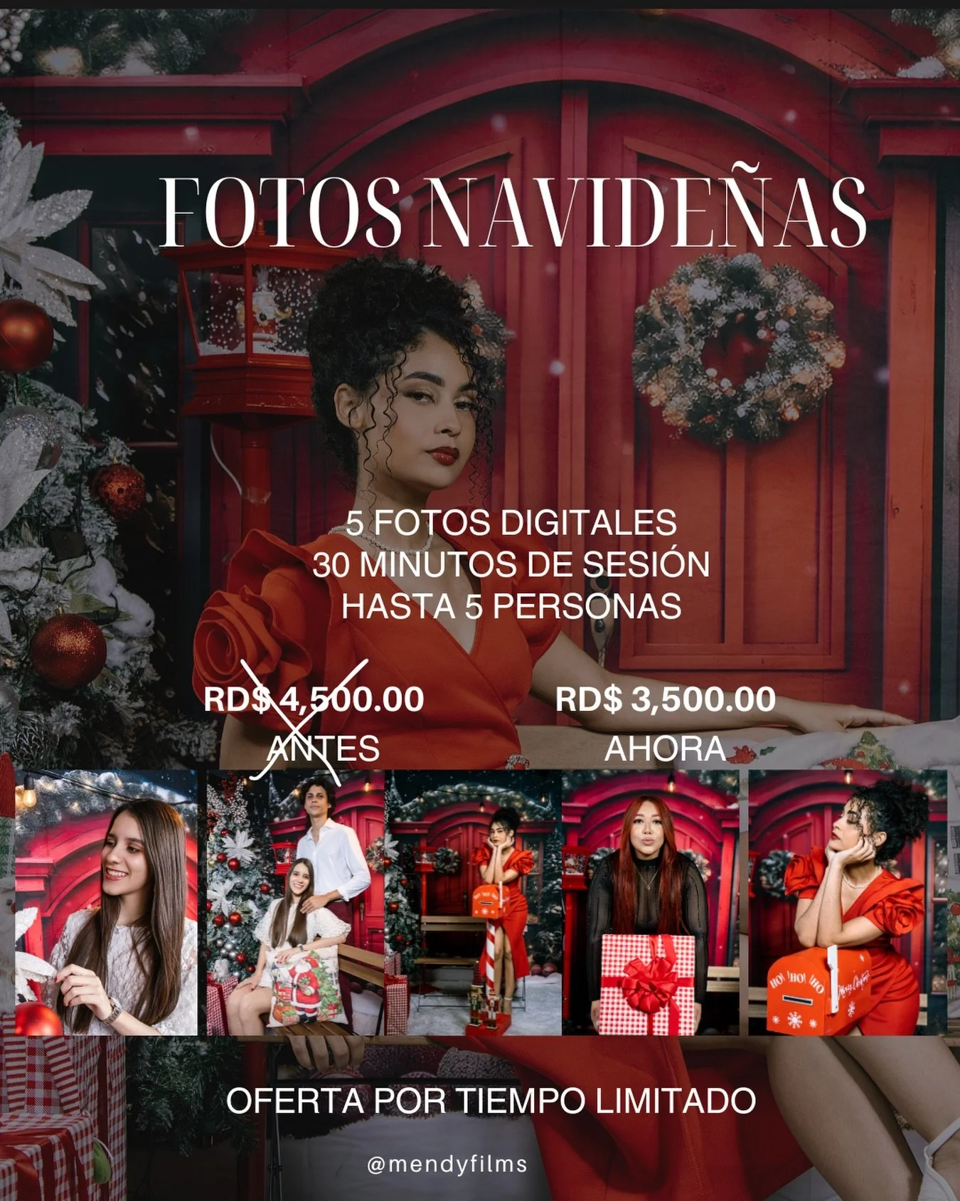 Nuestro set navide&ntilde;o ya est&aacute; disponible para ti con una oferta por tiempo limitado: en vez de RD$ 4,500 ,  paga solo RD$ 3,500. &iexcl;Vive la Navidad junto a los tuyos! @mendyfilms