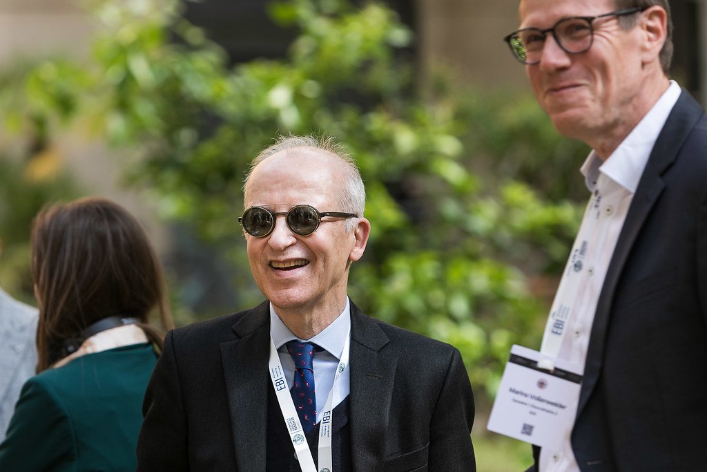 Christian Pfister and Marino Vollenweider during the networking break. Florence, 8 May 2025. Photo: Andrea Pecchioli / Fotoproject.