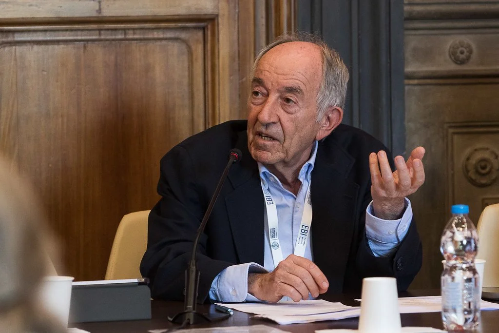 Miguel Fernández Ordóñez (former Governor of the Bank of Spain) speaking at the closing roundtable. Sala Rossa, Villa Ruspoli, 10 May 2025. Photo: Andrea Pecchioli / Fotoproject.