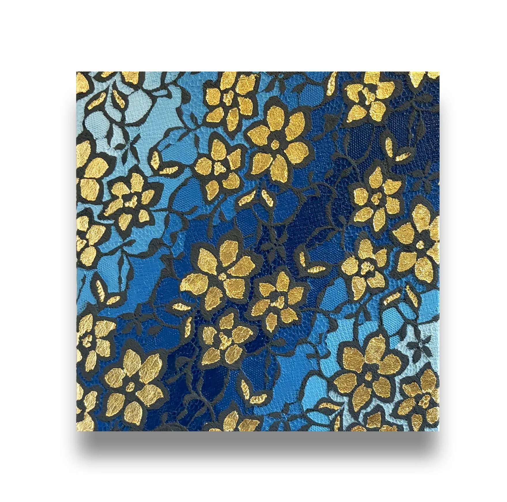 Blue and Gold Leaf Lace Painting
2024
12x12"
Oil and mixed media on canvas