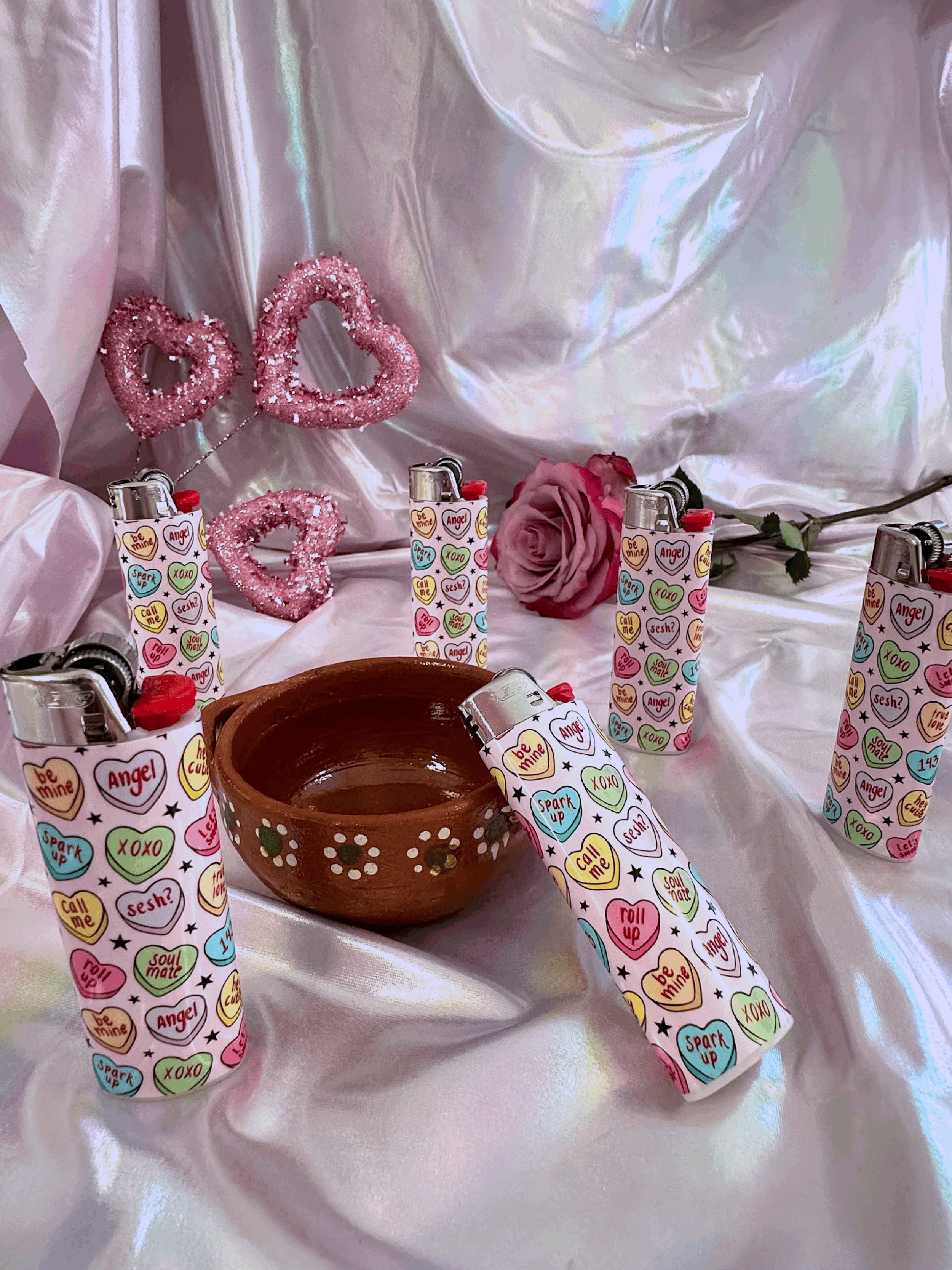 CONVERSATION HEART LIGHTERS