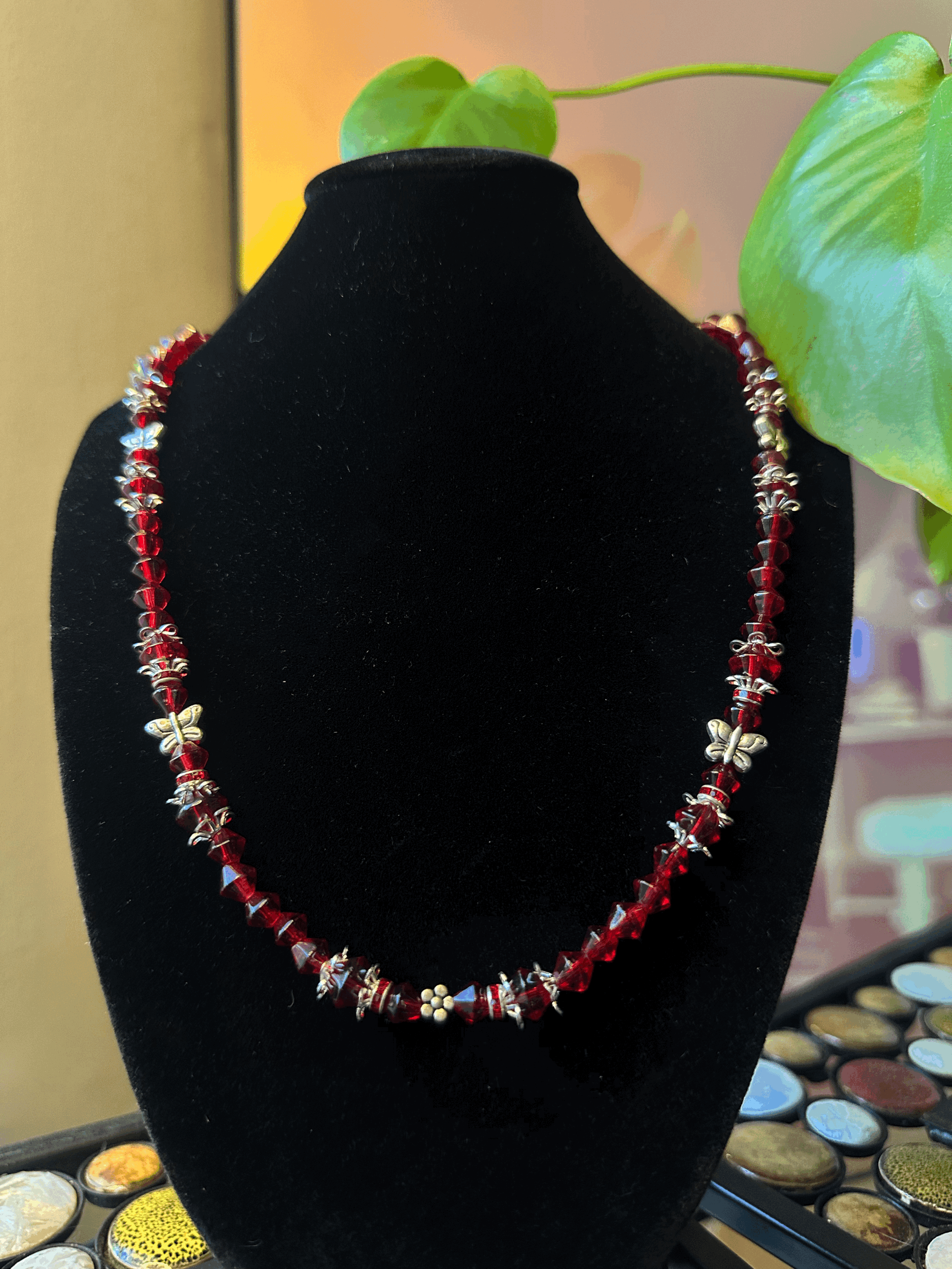 Red Dragonfly Necklace