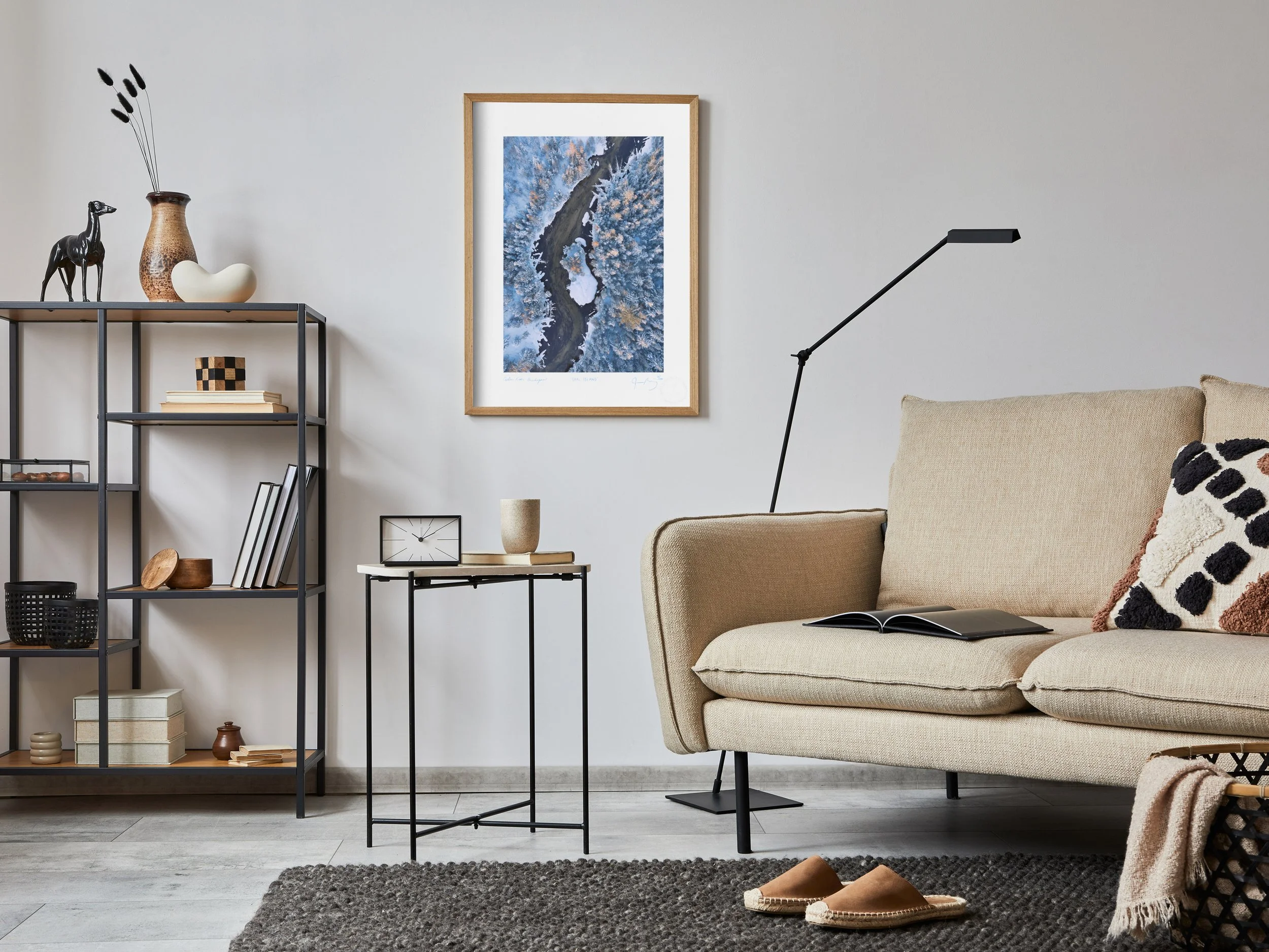 Opal Island - 24x30 - James Manning Photography - Cedar River Drone Photo - framed.jpg