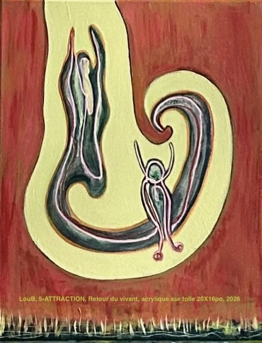 5-ATTRACTION, Retour du vivant, acrylique sur toile 20X16po, 2026.jpeg