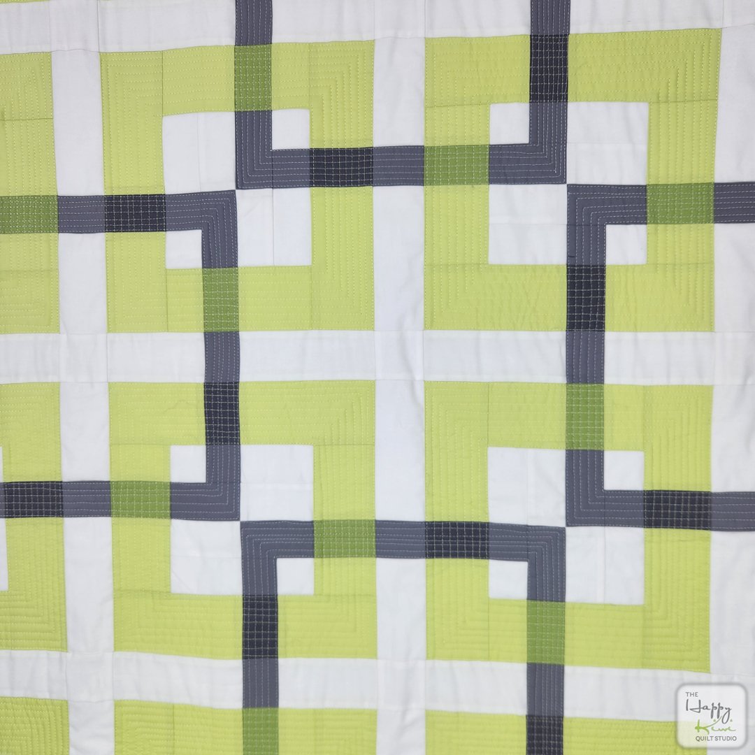 Modern transparency floating squares quilt
