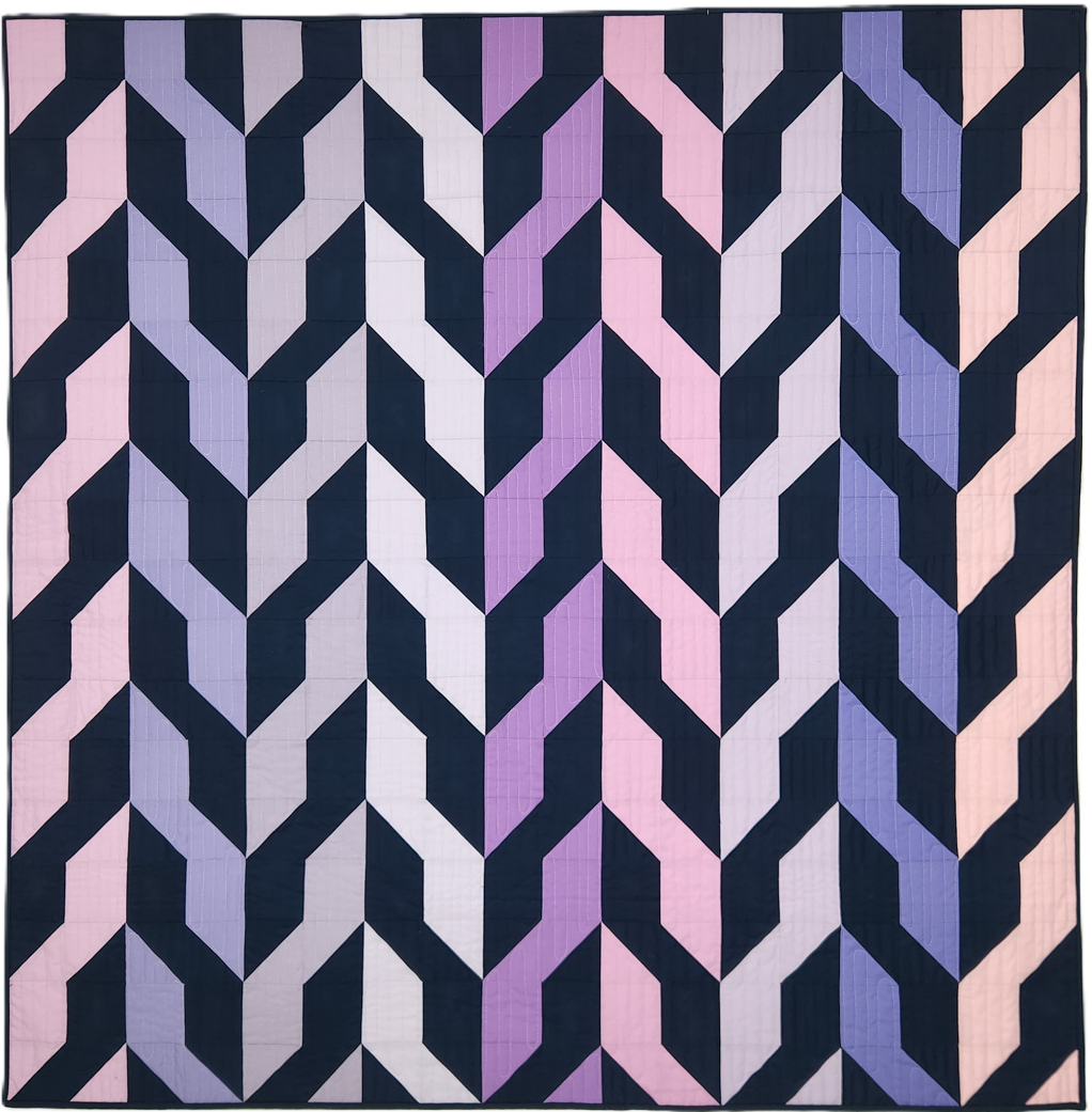 Modern tessellating quilt design