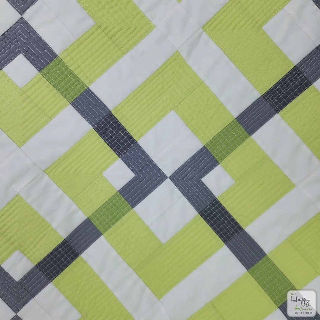 Modern transparency floating squares quilt