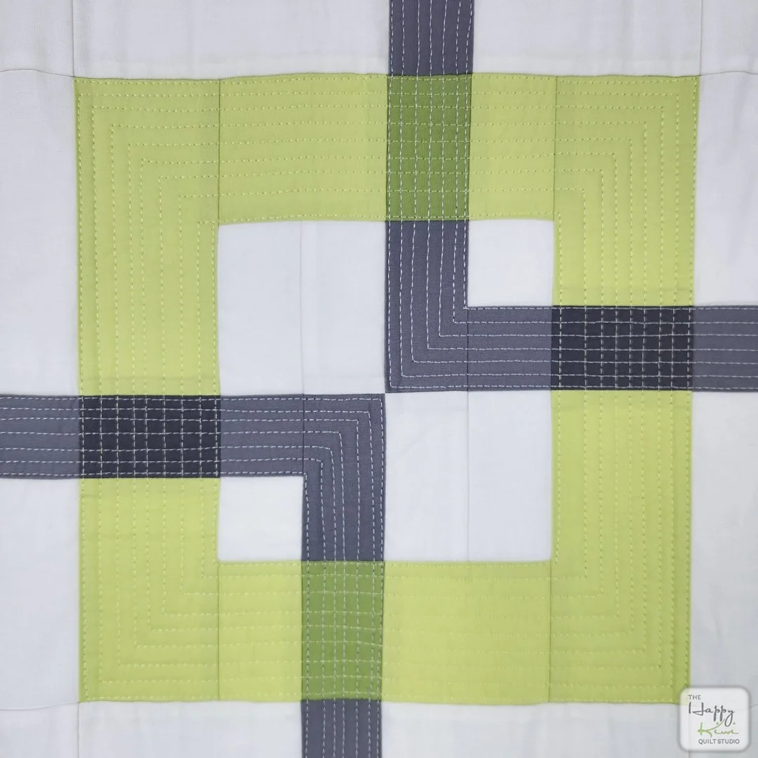 Modern transparency floating squares quilt