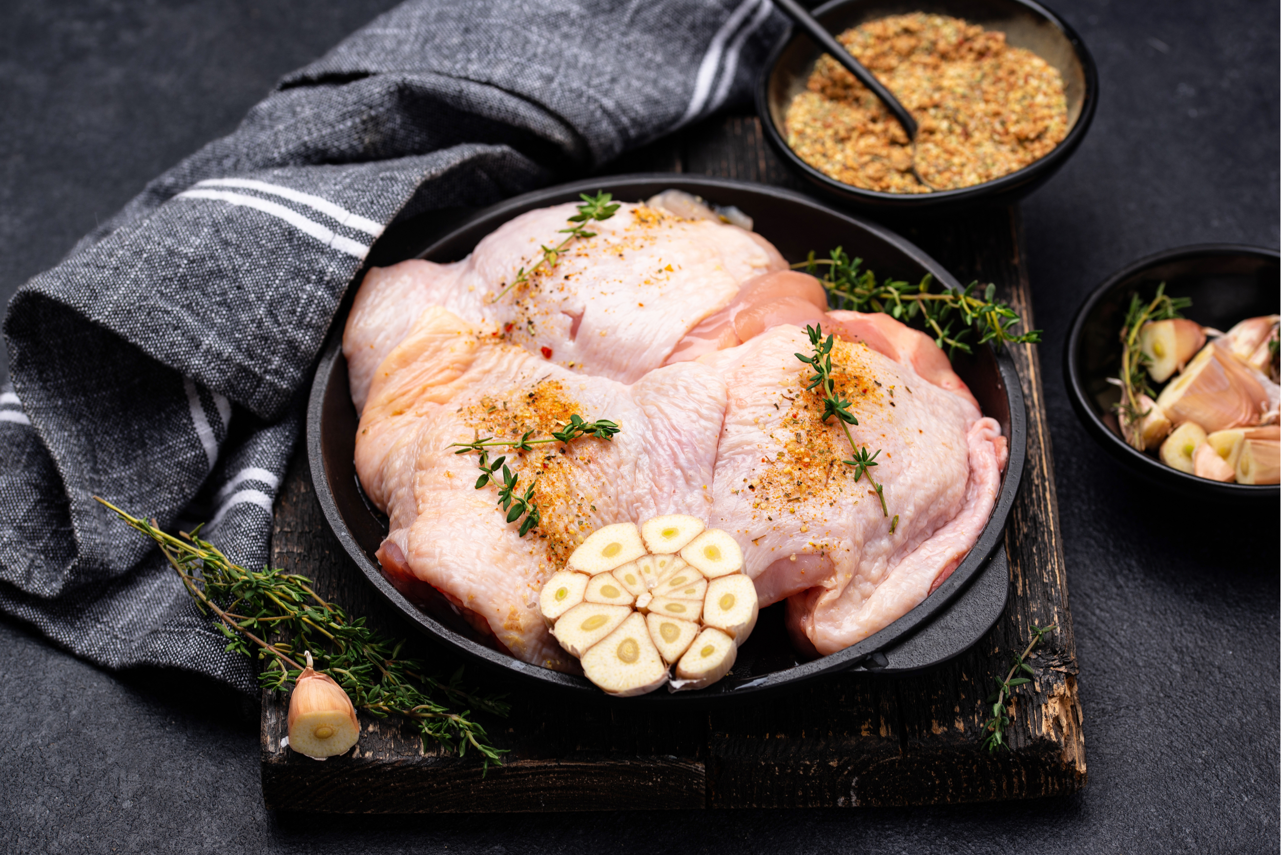 10lb box of thighs (Bone in - skin on)